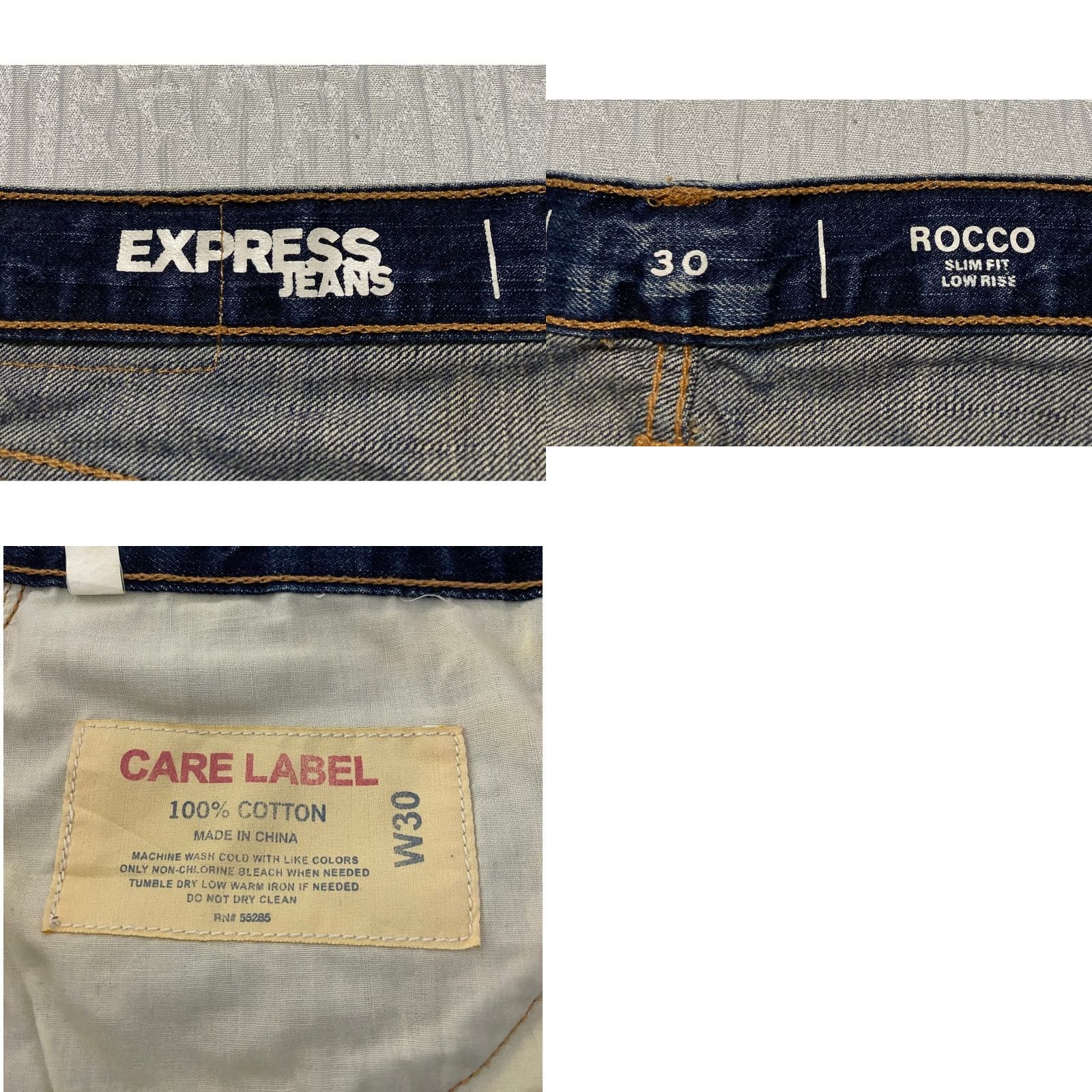 Express Express Jeans Rocco Slim Fit Low Rise Distressed Denim Shorts Mens 30 Blue Size US 30 / EU 46 - 8 Thumbnail