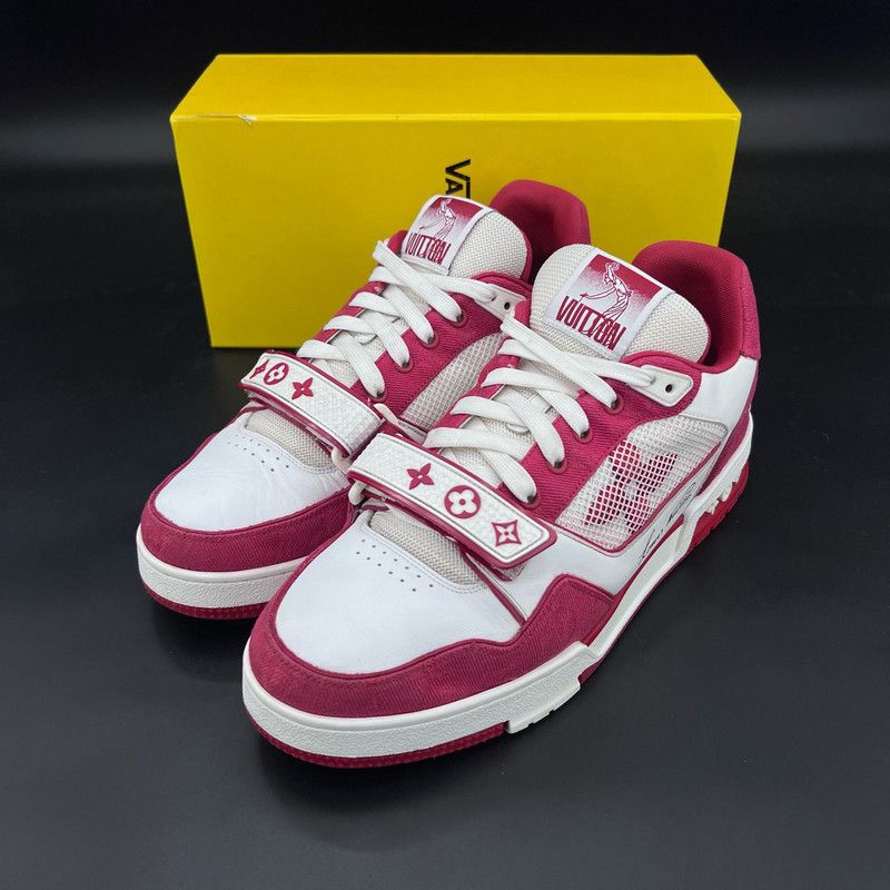 Louis Vuitton Louis Vuitton Stylish Low-top Trainer Shoes in White Red 0079 Size US 10 / IT 40 - 1 Thumbnail