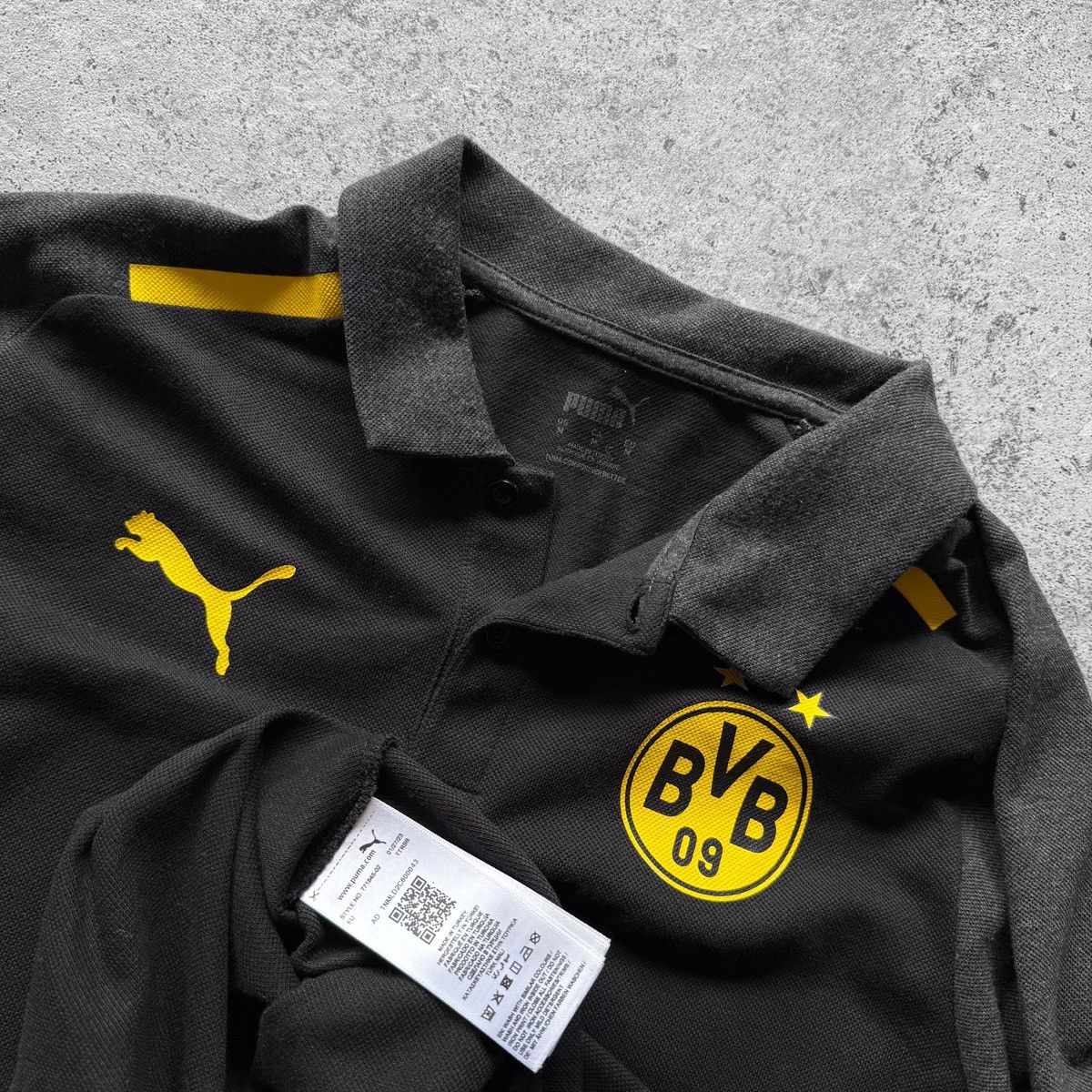 Puma Puma x FC BVB Borussia Dortmund Mens Black SS Polo Shirt Size US M / EU 48-50 / 2 - 5 Thumbnail