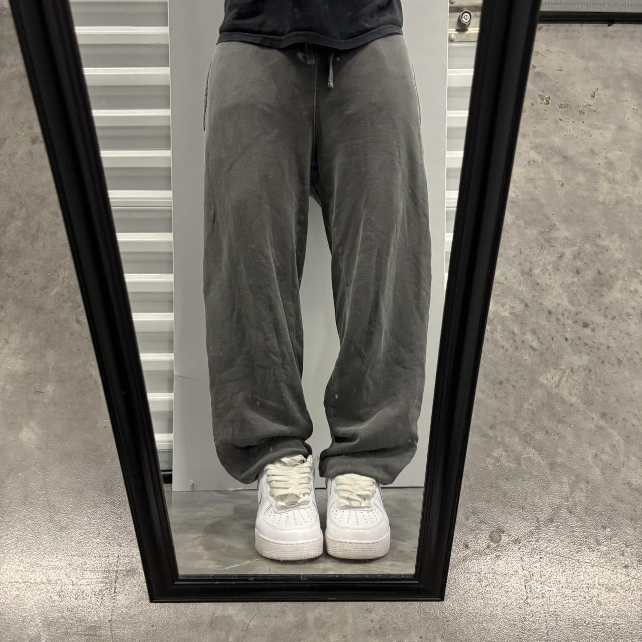 Japanese Brand × Vintage Vintage Y2K/2000s Faded Grey Wash Essential Sweatpants! Size US 30 / EU 46 - 1 Thumbnail