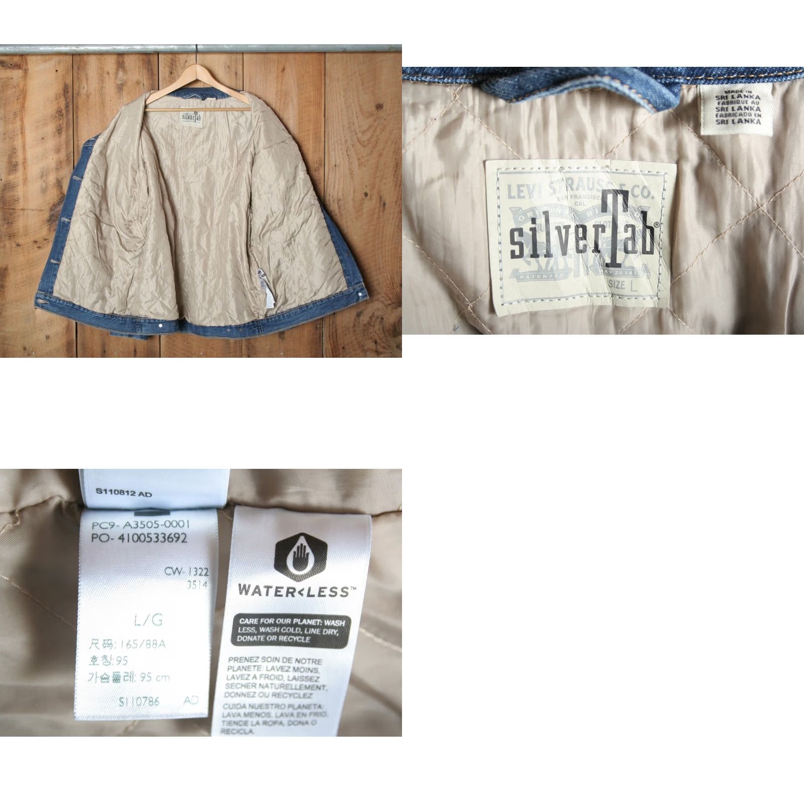 Levi's LEVI'S Silvertab Blue Denim Quilt Lined Baggy Trucker Jacket Women's Sz. L Shirt Denim Jacket Womens L Baggy Blue Size L / US 10 / IT 46 - 8 Thumbnail