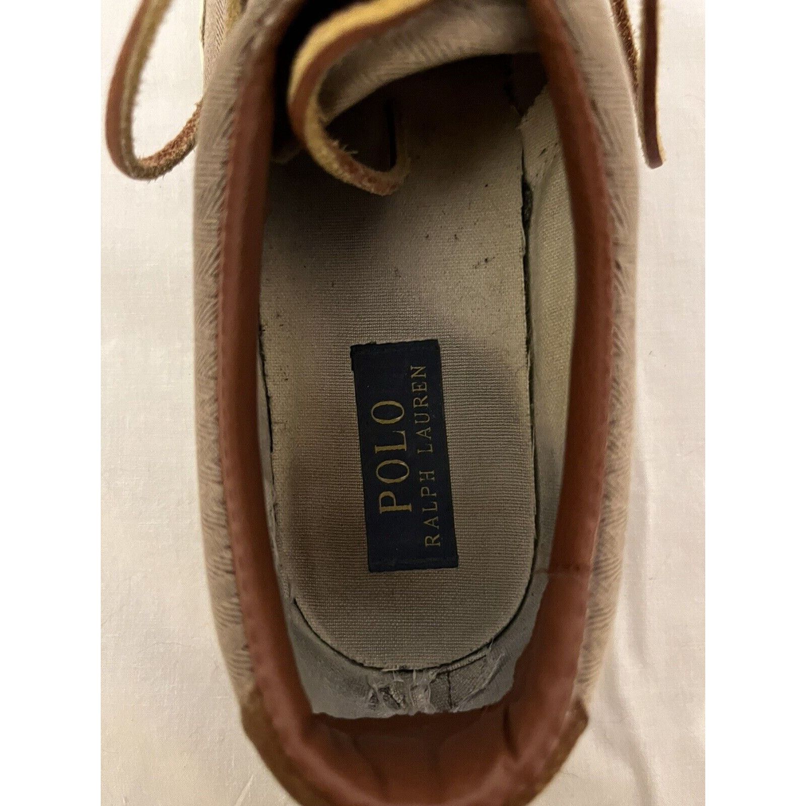 Polo Ralph Lauren POLO Ralph Lauren Shoes Mens 9.5D Brown Vaughn Canvas Size US 9.5 / EU 42-43 - 6 Thumbnail
