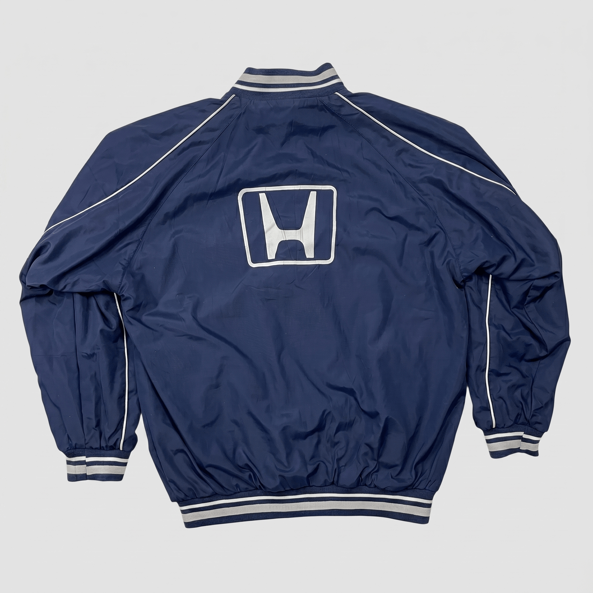 Honda Vintage Honda 555 World Racing Windbreaker Jacket Navy Blue Size US M / EU 48-50 / 2 - 2 Thumbnail