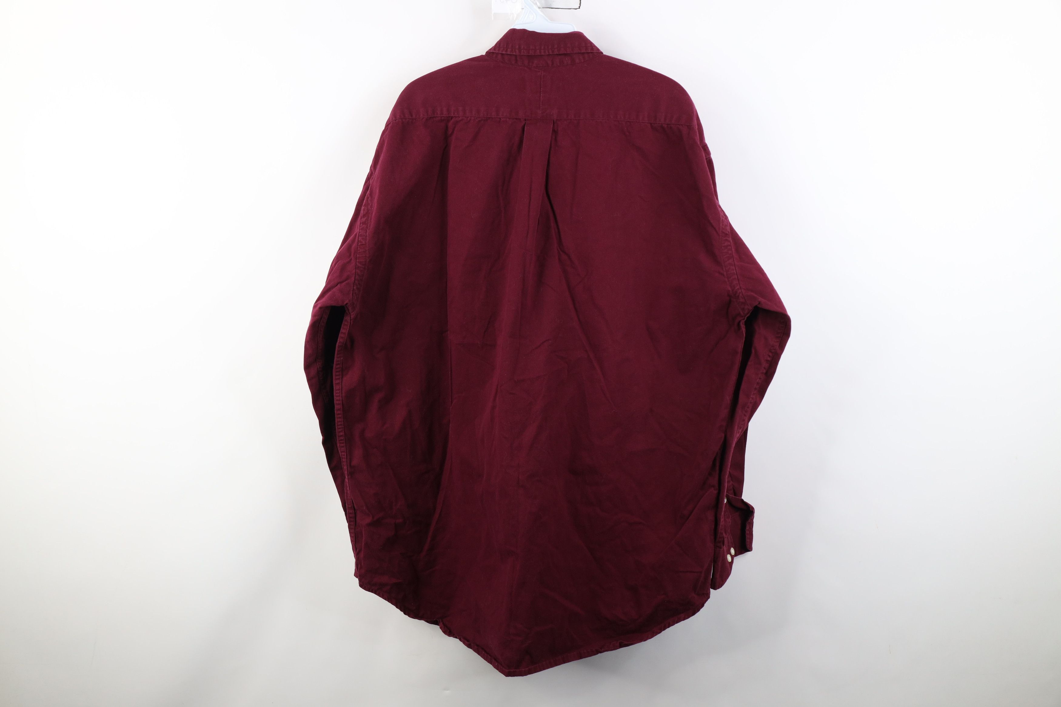 Polo Ralph Lauren Vintage 90s Ralph Lauren Collared Button Down Shirt Burgundy Size US XL / EU 56 / 4 - 11 Thumbnail