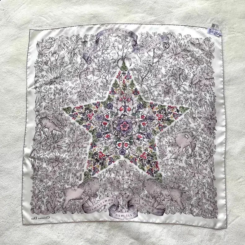 Dior Dior White five-pointed star animal pattern printed mulber Size ONE SIZE - 2 Thumbnail