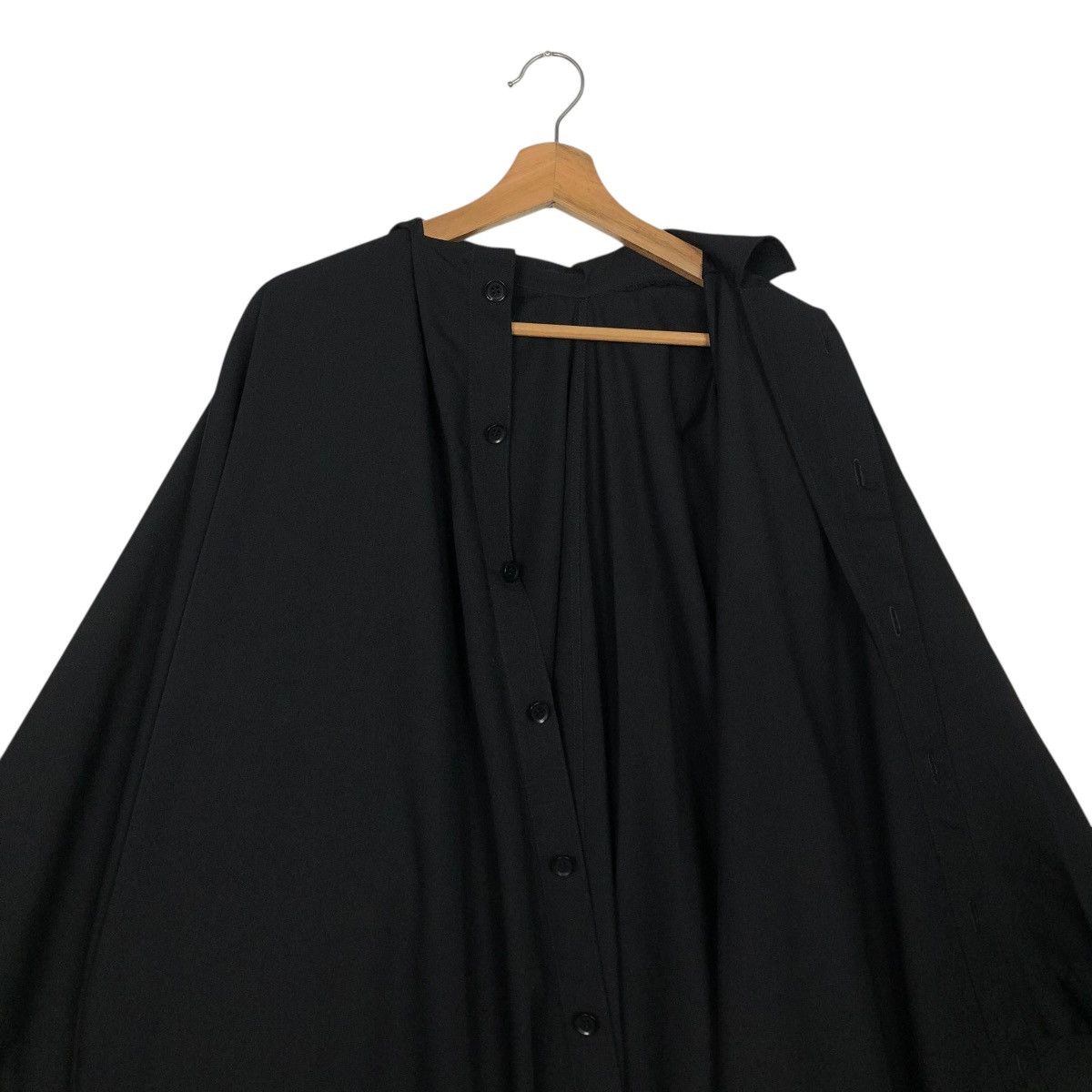 Yohji Yamamoto 🔥RICH BLACK VINTAGE YOHJI YAMAMOTO OVERSIZE JACKET RUNWAY Size US L / EU 52-54 / 3 - 13 Thumbnail