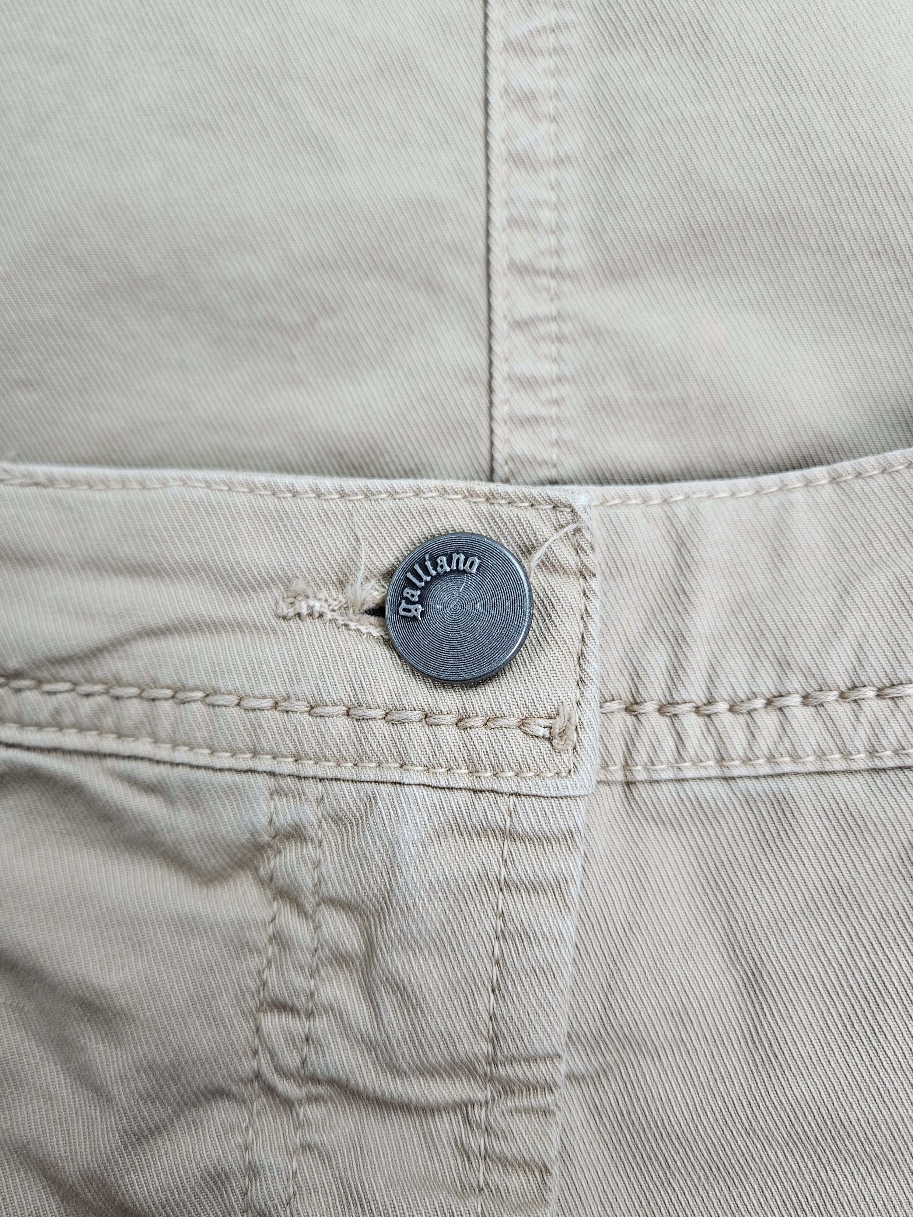John Galliano Khaki Cotton Twill Skirt Size S / US 4 / IT 40 - 5 Thumbnail