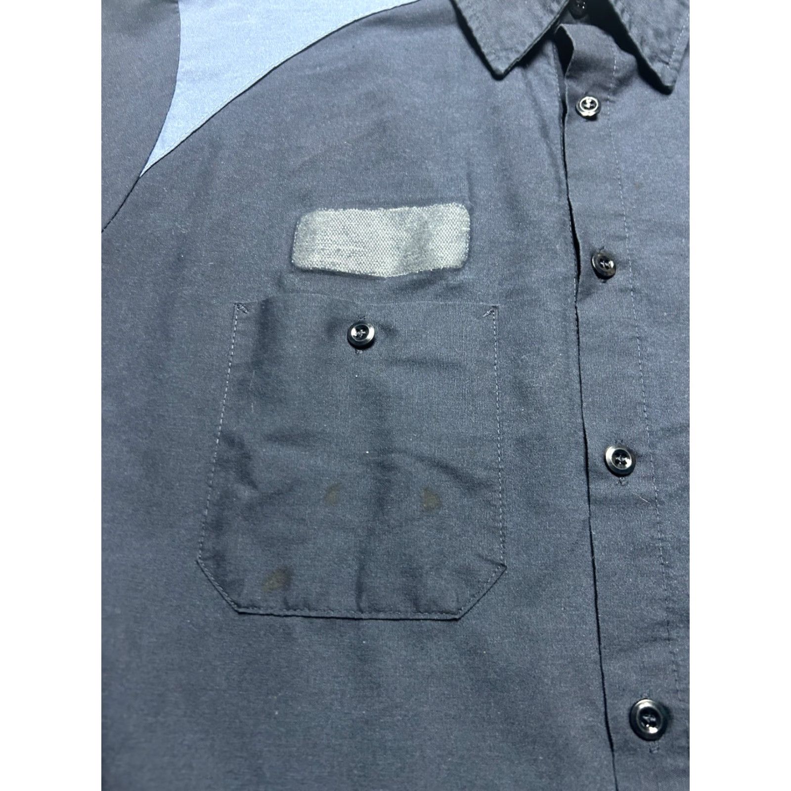 Red Kap Red Kap short sleeve button shirt 2 tone mechanic technician uniform Large Mens Shirt Size US L / EU 52-54 / 3 - 4 Thumbnail