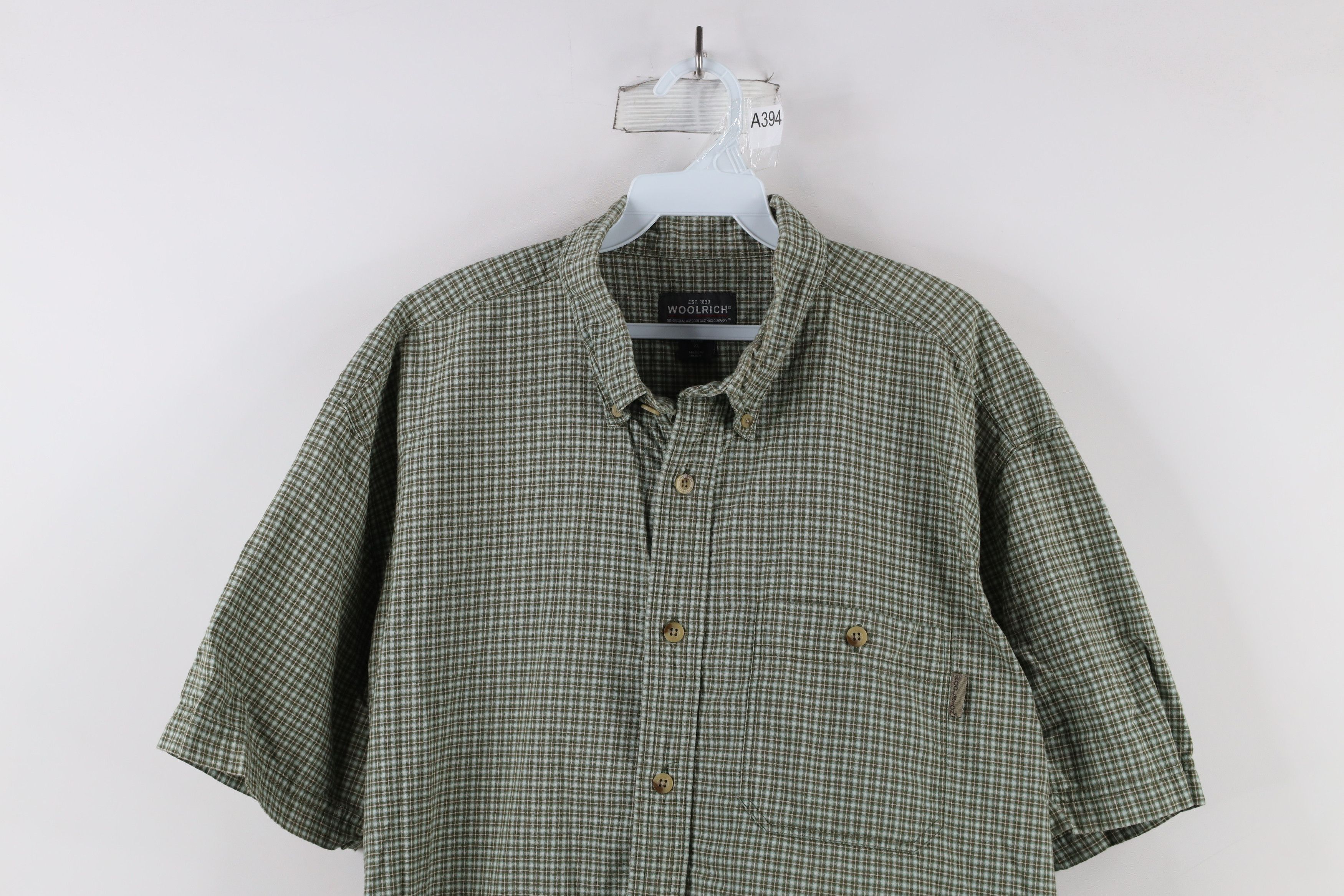 Vintage × Woolrich Woolen Mills Vintage Woolric Spell Out Short Sleeve Button Down Shirt Size US XXL / EU 58 / 5 - 2 Thumbnail
