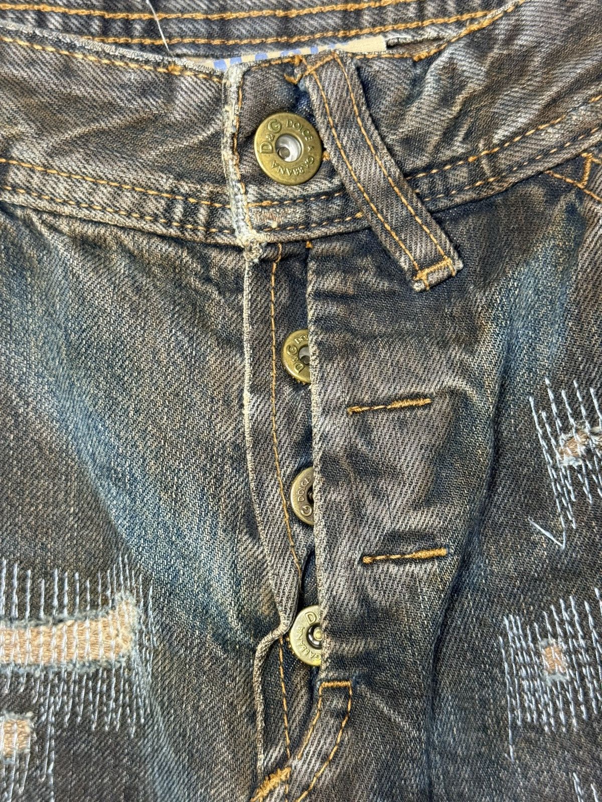 Dolce & Gabbana FW2006 Dolce & Gabbana Distressed Grey Relaxed Denim Jeans Size US 32 / EU 48 - 12 Thumbnail