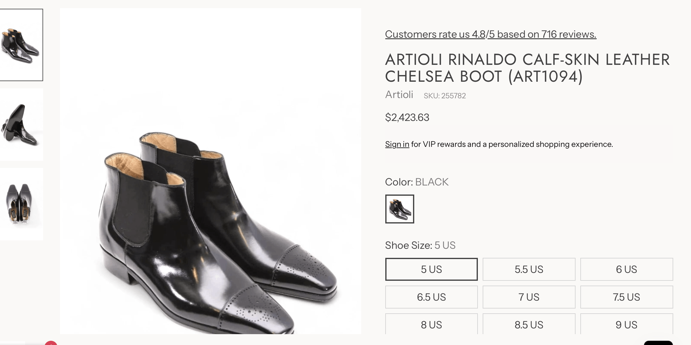 Artioli NEW Artioli Rinaldo Chelsea Boots – Handmade in Italy Size US 8.5 / EU 41-42 - 8 Thumbnail