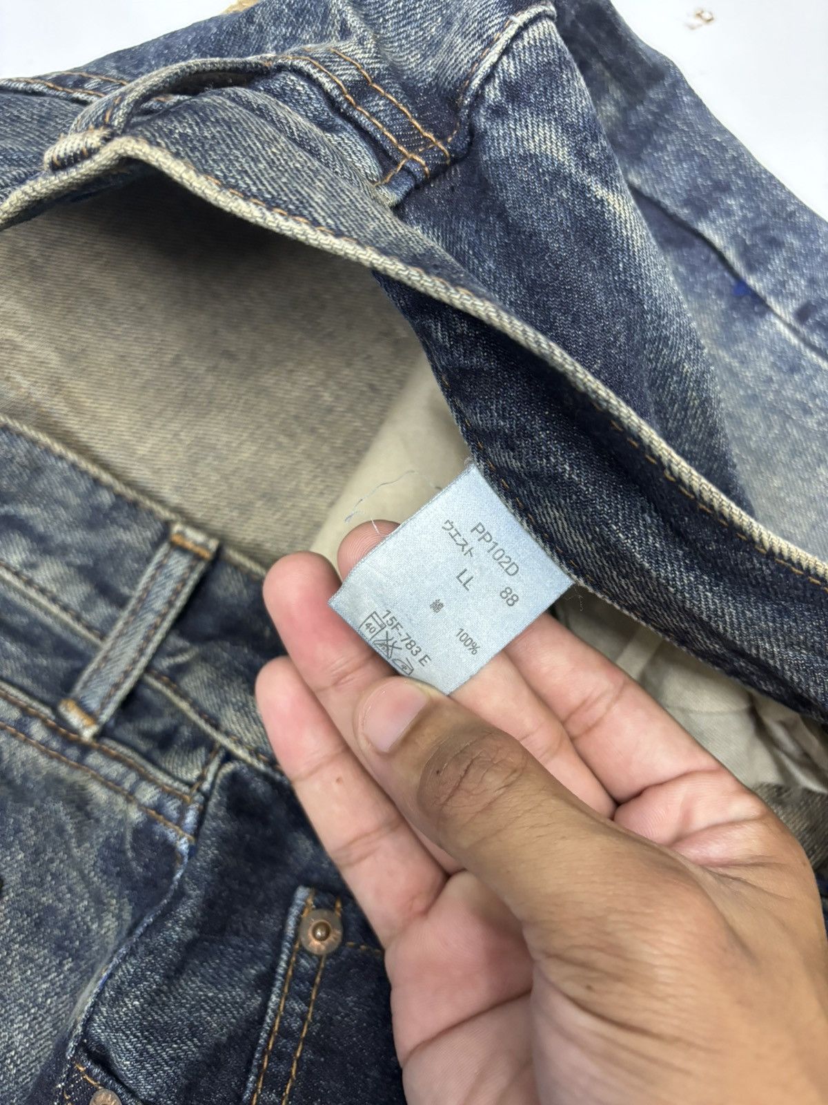 Tornado Mart GL HEART RUSTY BAGGY DISTRESSED DENIM JEANS Size US 35 - 10 Thumbnail