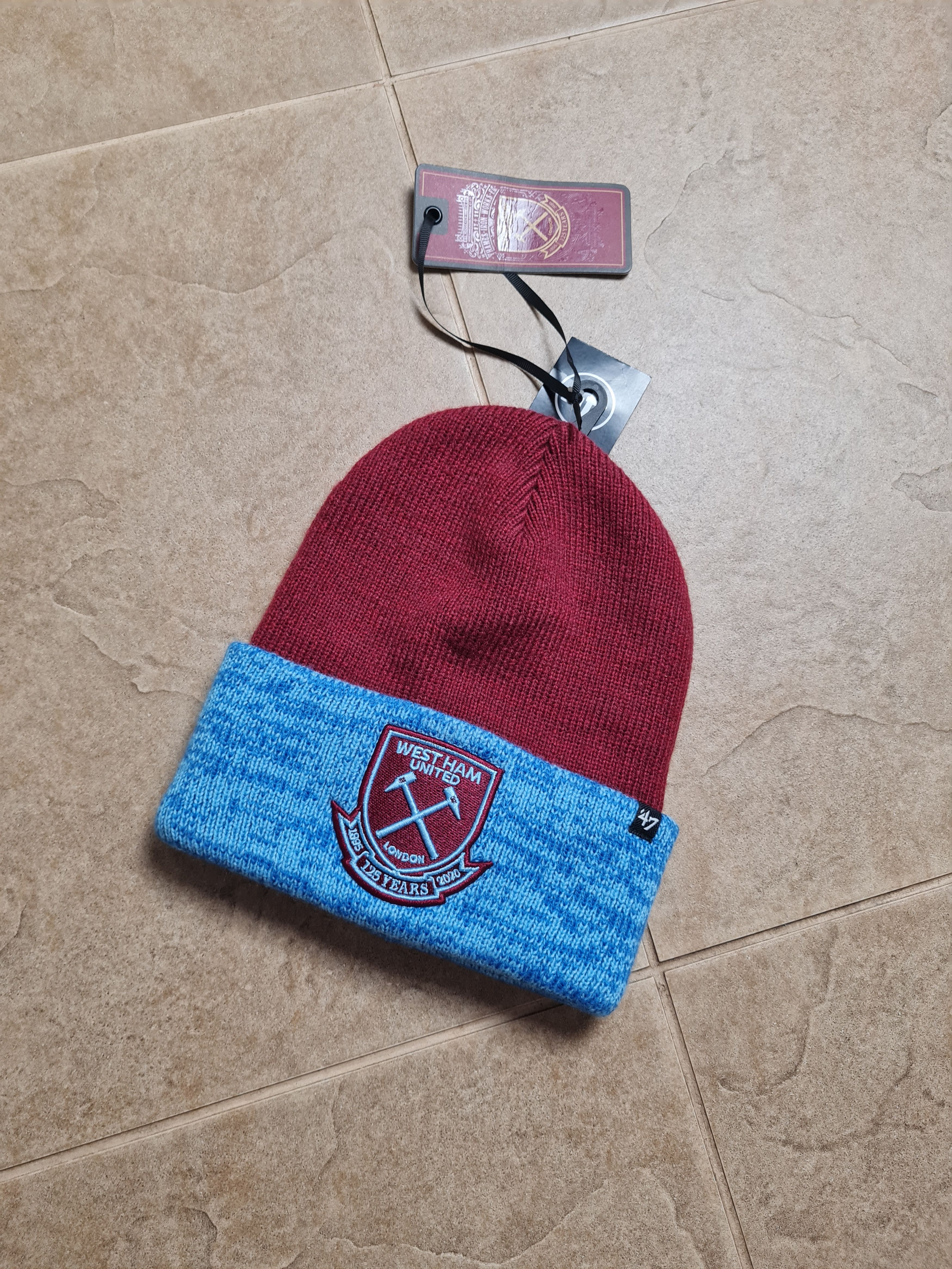 47 Brand 47Brand EPL West Ham United FC Prize Fight Cuff Knit Beanie Size ONE SIZE - 4 Thumbnail
