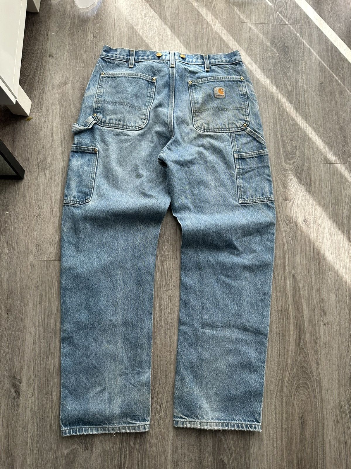 Carhartt Carhartt double knee denim pants workwear Size US 33 - 7 Thumbnail