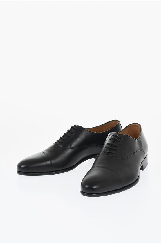 Solid Color Leather Oxford Shoes
