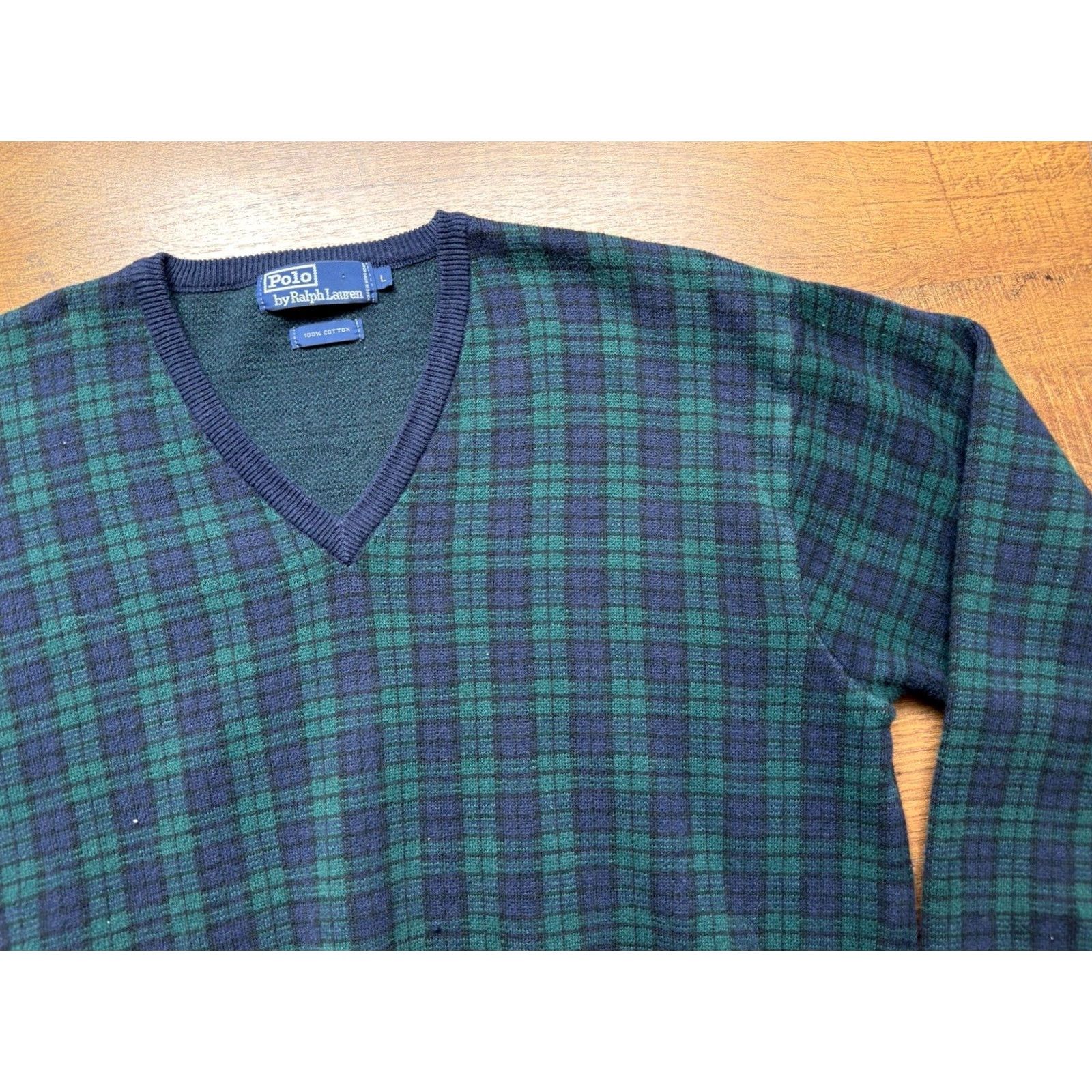 Polo Ralph Lauren VINTAGE Polo Ralph Lauren Sweater Blackwatch Tartan Plaid Men’s Size Large Size US L / EU 52-54 / 3 - 2 Thumbnail