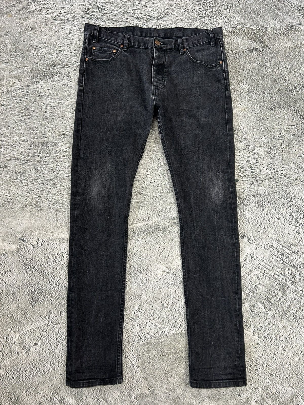 Han Kjobenhavn Han Kjobenhavn Black Selvedge Selvage Denim Pants Lean Fit Size US 34 / EU 50 - 1 Thumbnail