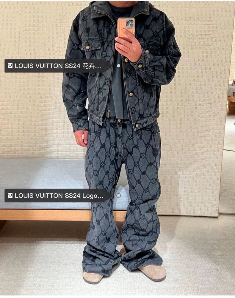 Louis Vuitton Louis Vuitton Denim floral logo jacket 2503-Nextarrow Size US M / EU 48-50 / 2 - 8 Thumbnail