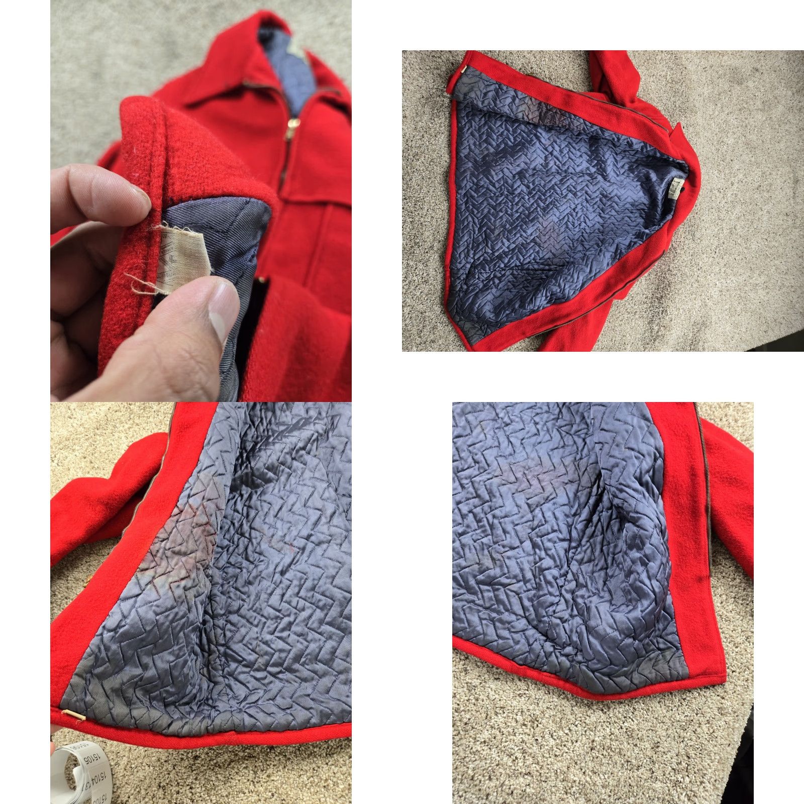 Vintage VINTAGE Windward Jacket Mens 40 Red Wool Full Zip Bomber Jacket Decade 60s Size US XXS / EU 40 - 9 Thumbnail