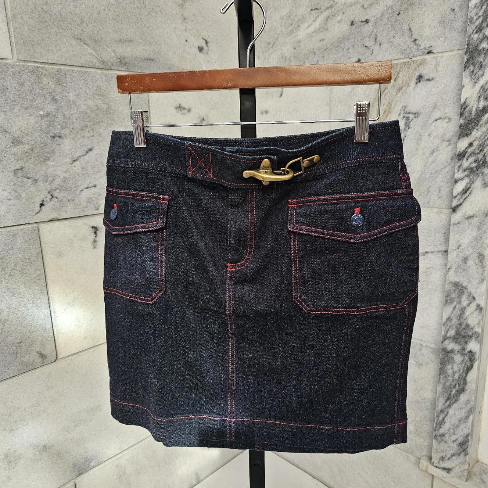 Lauren Ralph Lauren Ralph Lauren Women's Red and Navy Denim Skirt Size 30" / US 8 / IT 44 - 1 Thumbnail