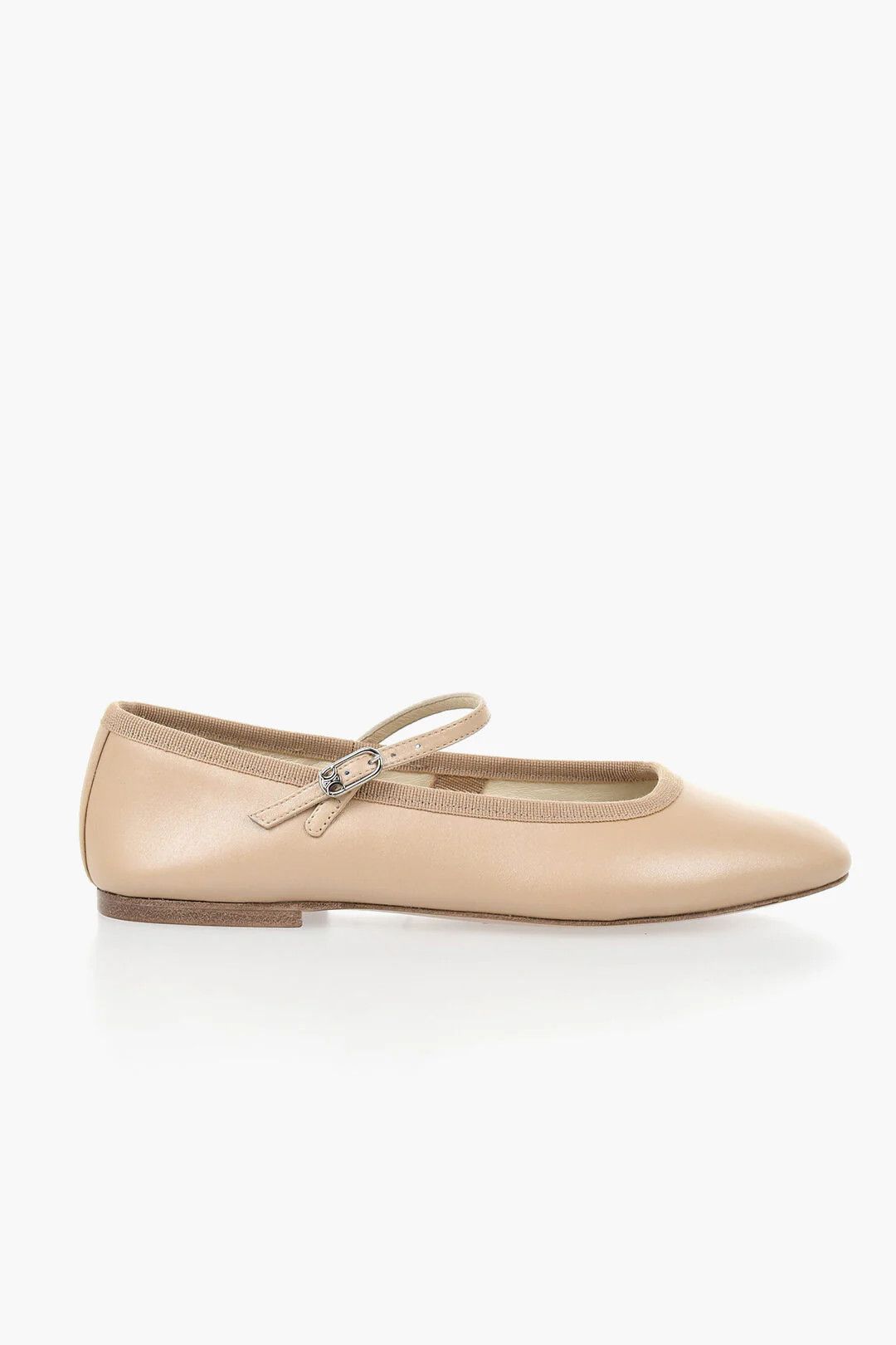 Celine og1mm0326 Pearlescent Leather Mary Jane Ballet Flats Beige Size US 6 / IT 36 - 1 Thumbnail
