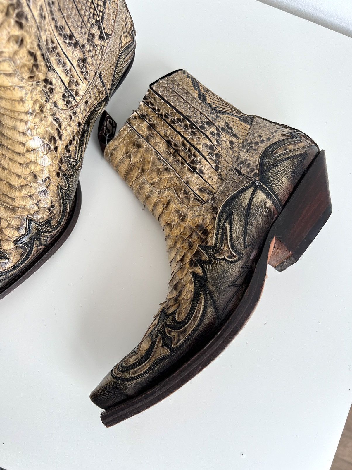 Sendra 🔥Sendra 4660 Genuine Python Snakeskin Leather Western Boots Size US 9.5 / EU 42-43 - 12 Thumbnail
