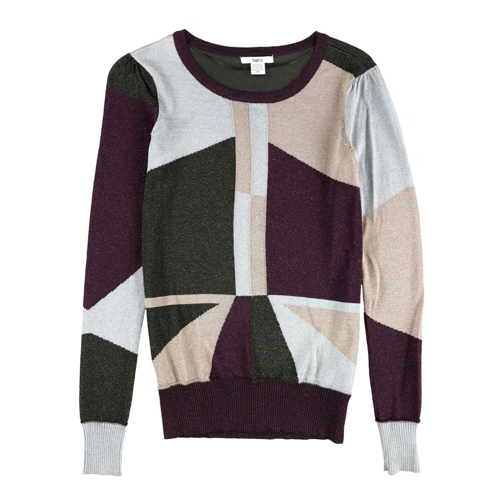 Bar III bar III Womens Silver Lake Pullover Sweater Multicolor XS Size XS / US 0-2 / IT 36-38 - 3 Thumbnail