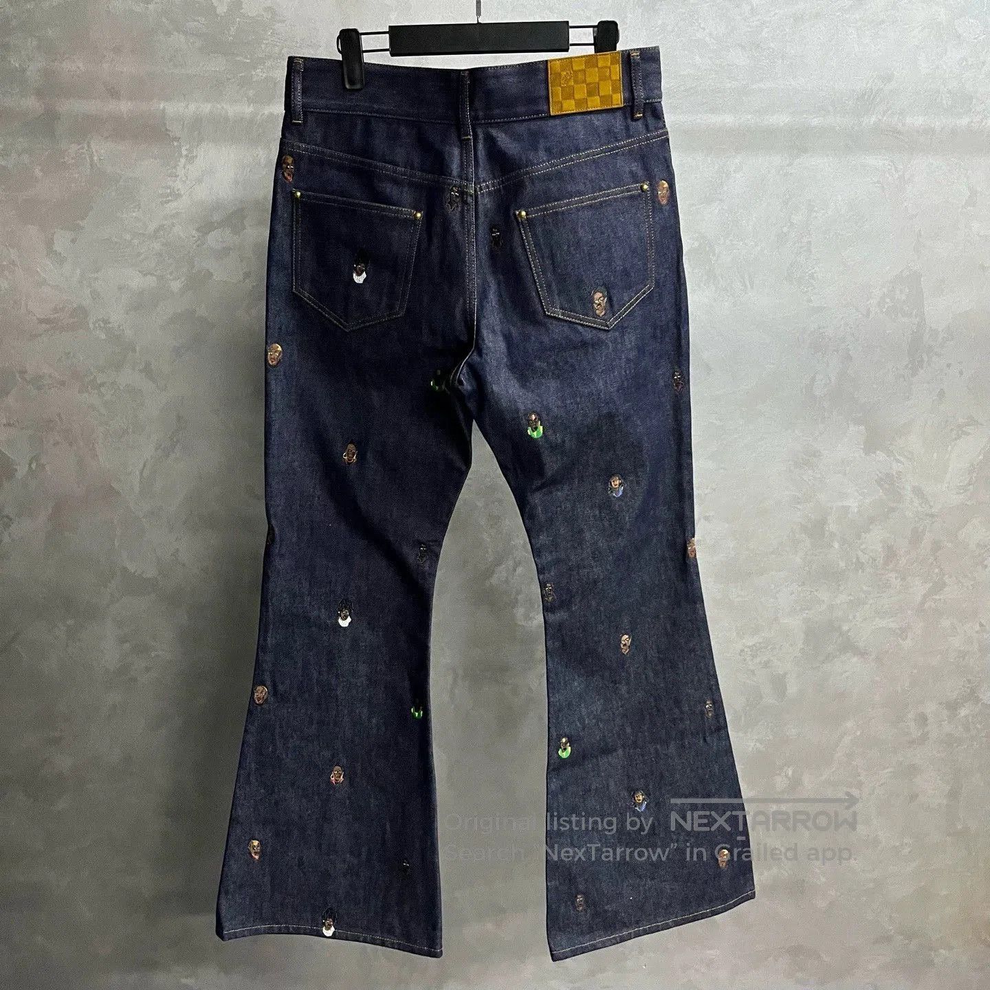 Louis Vuitton louis vuitton blue logo embroidered flared jeans. Size US 30 / EU 46 - 2 Thumbnail
