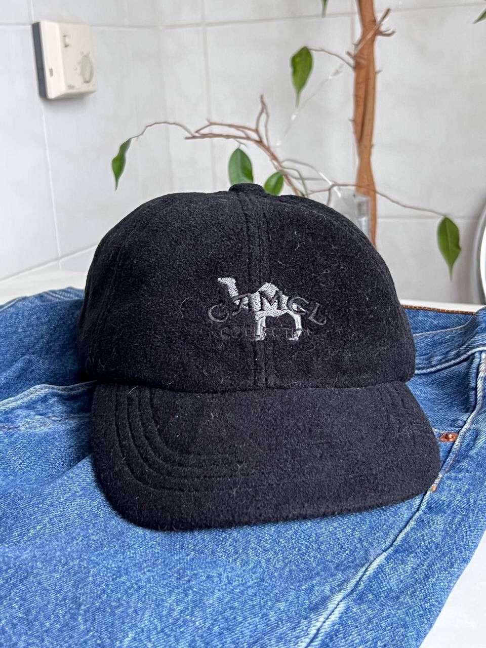 Camel × Marlboro × Vintage Vintage 90s Camel Total Black Fleece hat cap rare cigarette Size ONE SIZE - 3 Thumbnail