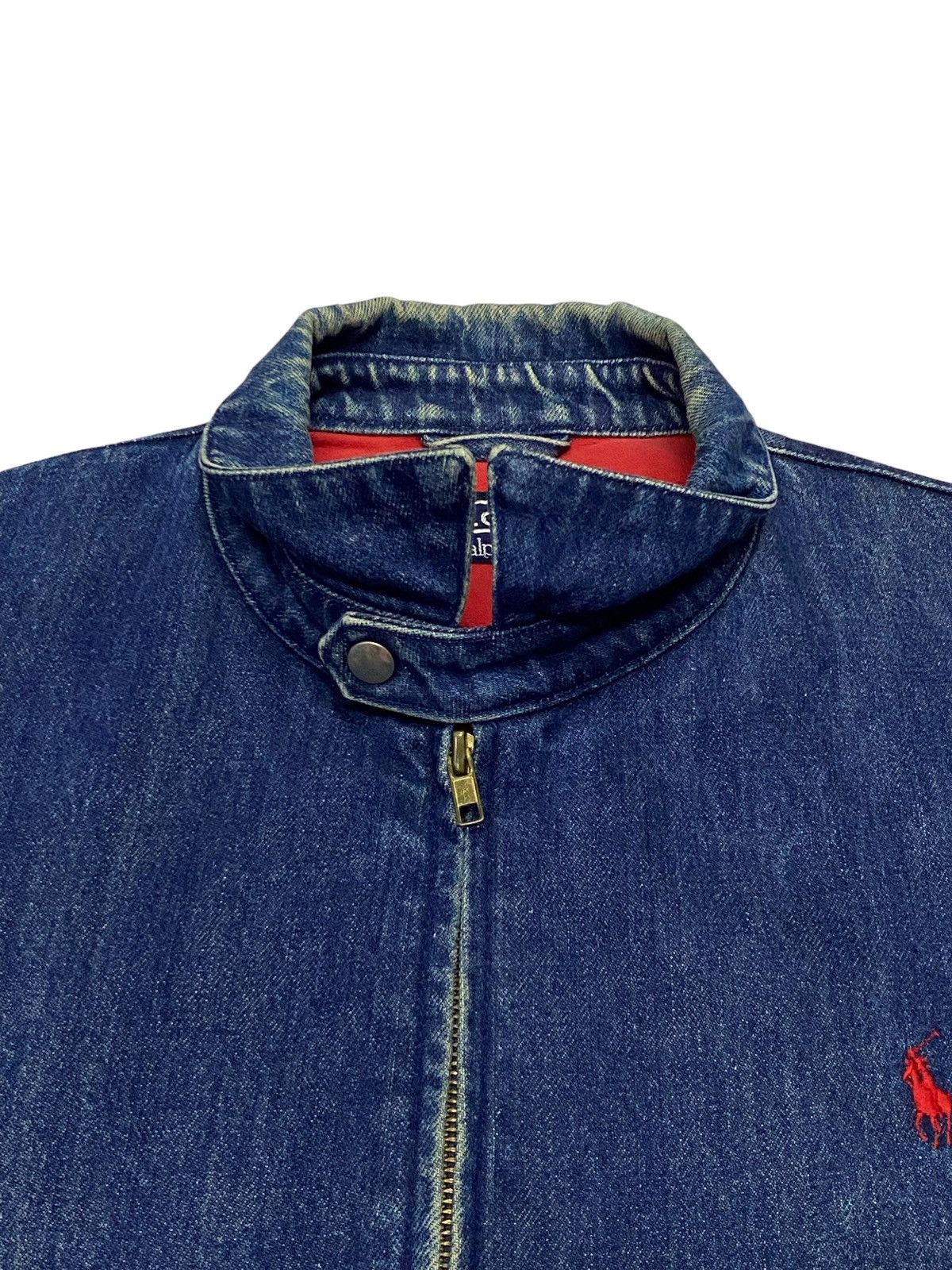 Polo Ralph Lauren Vintage 90s Polo Ralph Lauren Denim Bomber Jacket Size US M / EU 48-50 / 2 - 14 Thumbnail