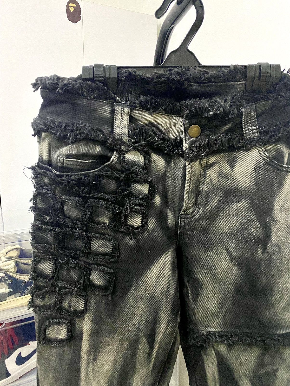 If Six Was Nine Distressed mudmax Rusty Smoke Stretchable Jeans Size US 30 / EU 46 - 3 Thumbnail