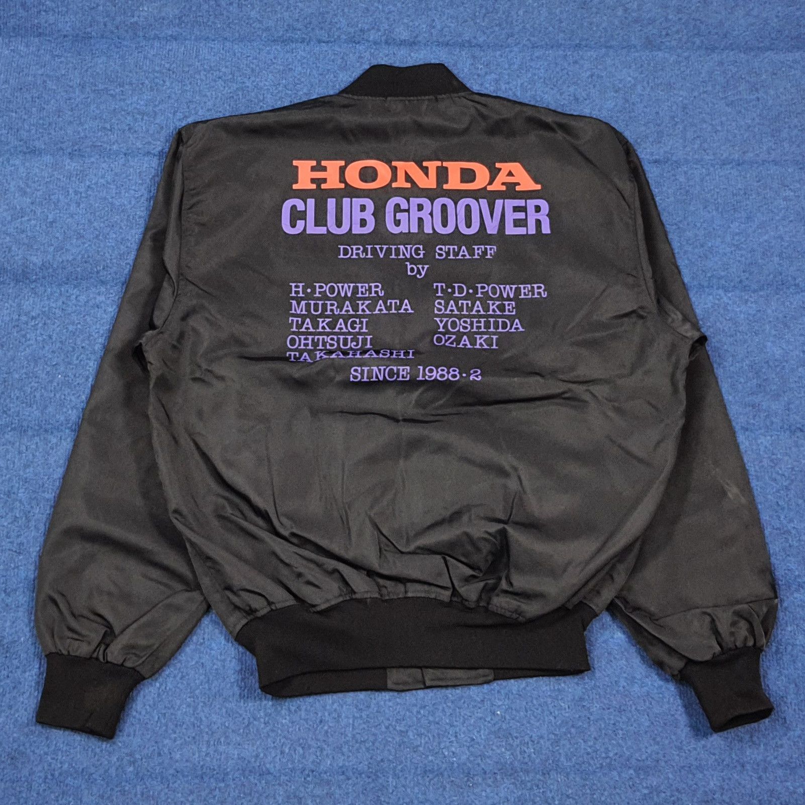 Japanese Brand Vintage Honda Club Groover Jacket Racing Bomber C289N26 Size US L / EU 52-54 / 3 - 1 Thumbnail