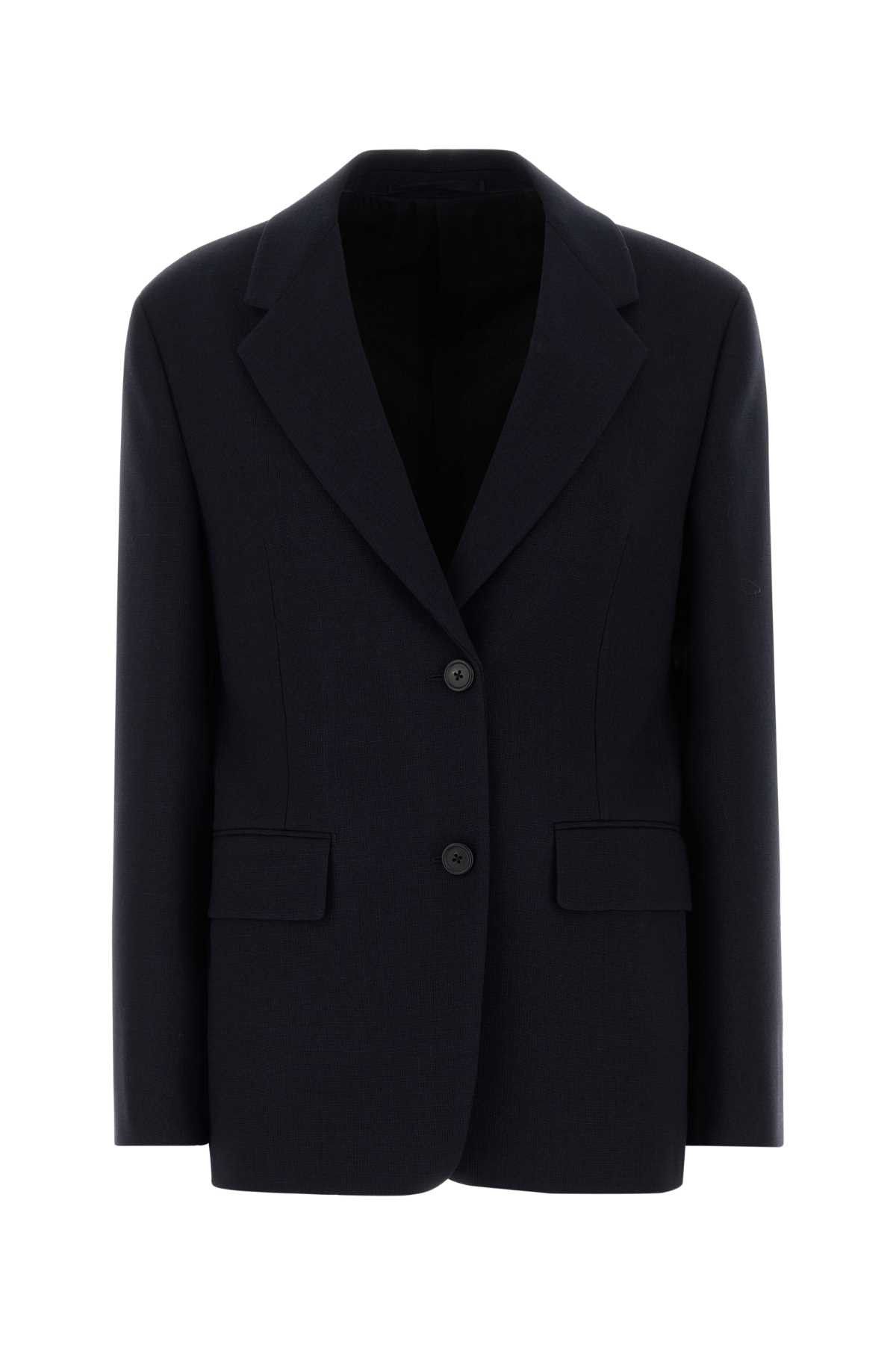Prada Midnight Blue Wool Blazer Size S / US 4 / IT 40 - 1 Thumbnail