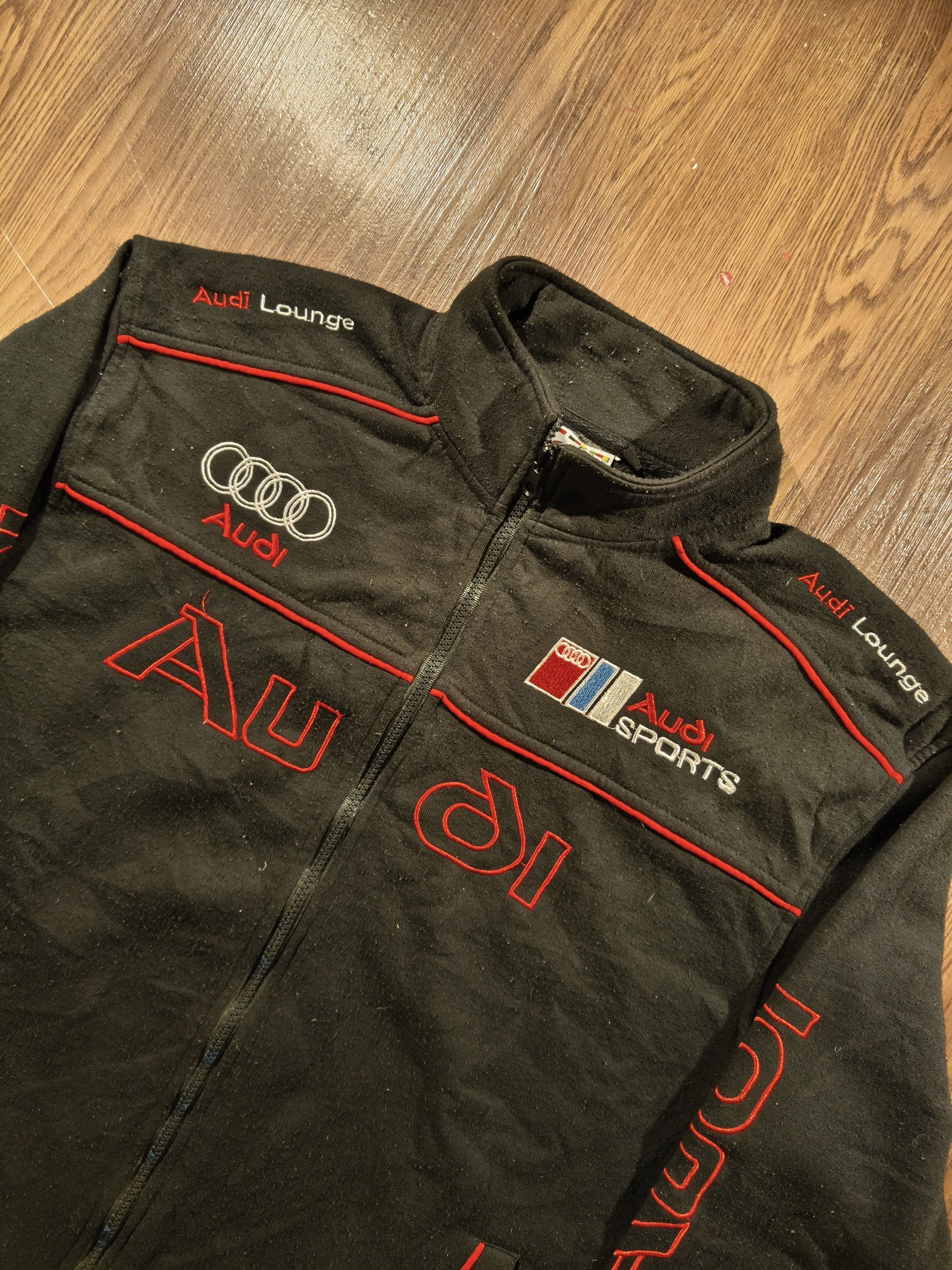 Audi Vintage Audi Racing Fleece Track Jacket Size US L / EU 52-54 / 3 - 4 Thumbnail