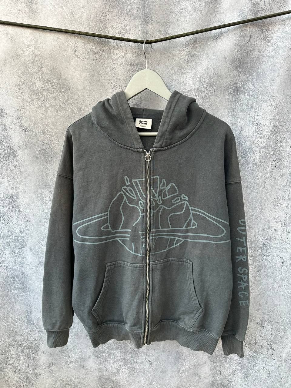 Broken Planet Broken Planet Outer Space Gray Zipper Hoodie Oversized Size US M / EU 48-50 / 2 - 1 Thumbnail