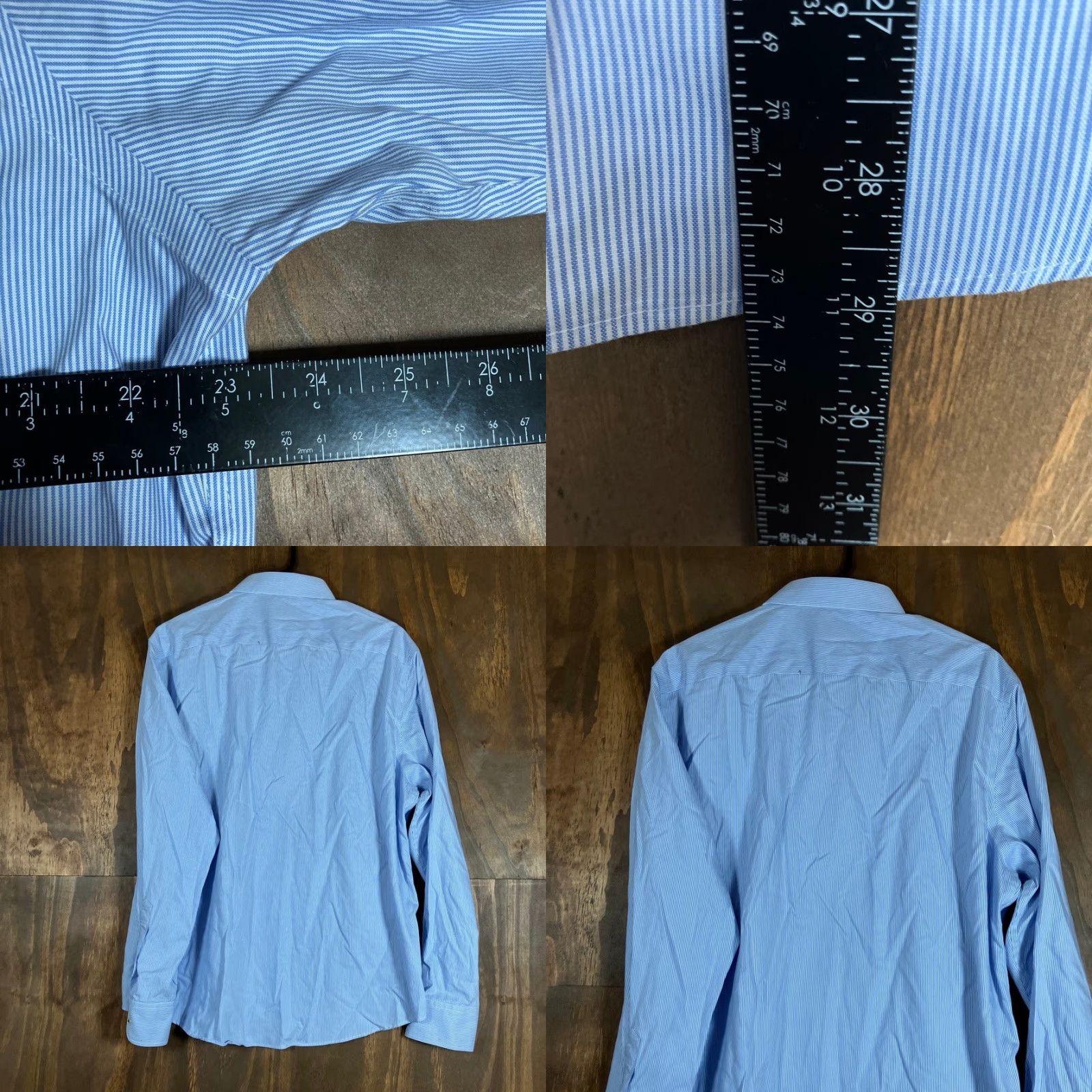 UNTUCKit UNTUCKit Mens Shirt Blue White Stripe Button Down Wrinkle Free Long Sleeve XL Size US XL / EU 56 / 4 - 8 Thumbnail