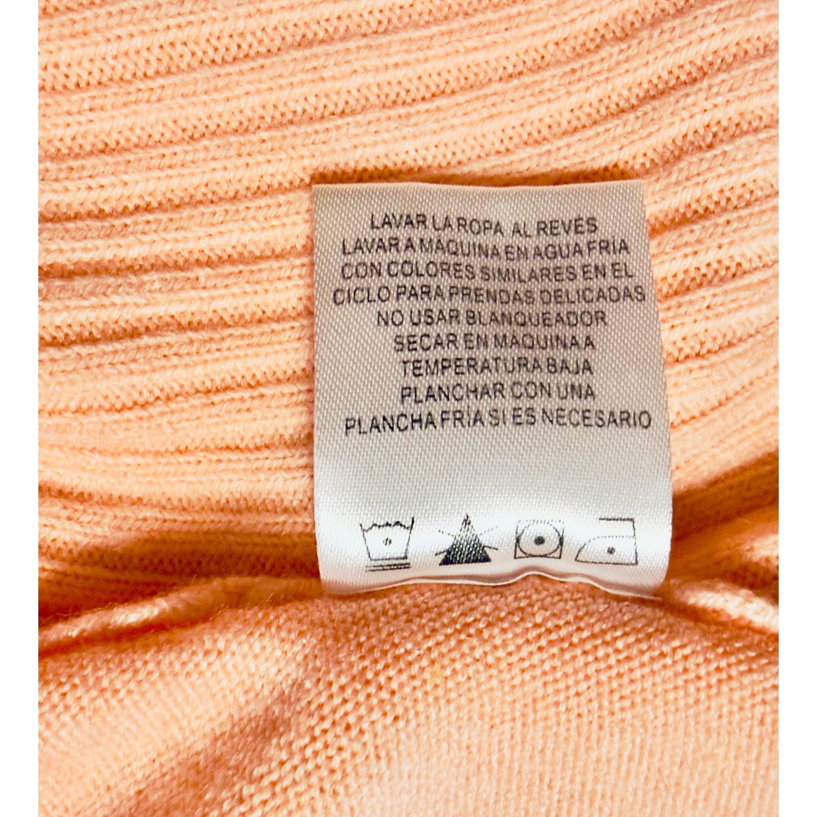 Other Sag Harbor Peach Knit Cardigan Size M Ribbed Soft Acrylic Size M / US 6-8 / IT 42-44 - 5 Thumbnail