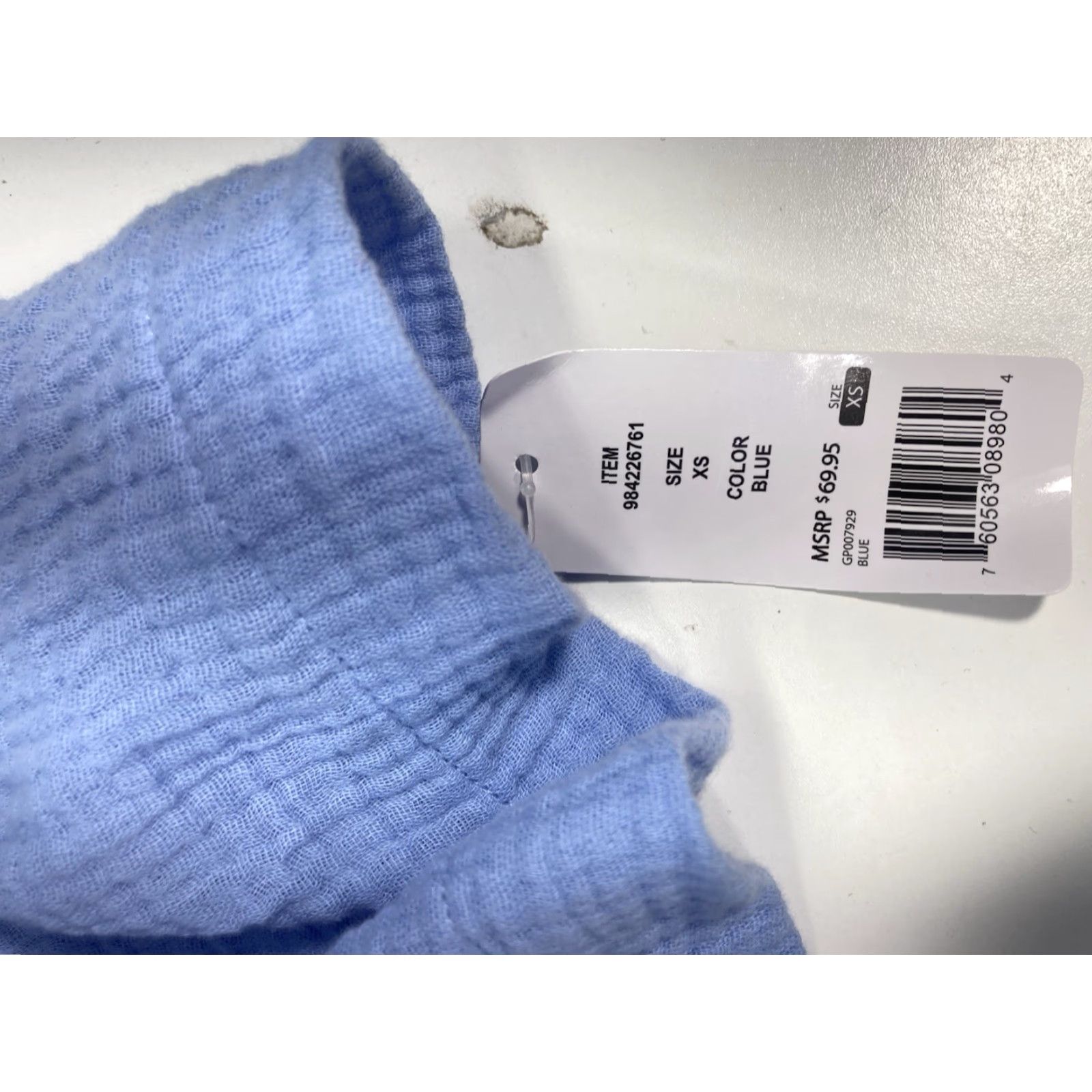 Gap Gap Gauze Tiered Dress Women XS Blue Short Sleeve Pockets Crinkled NWT Maxi Dress Size 26" / US 2 / IT 38 - 4 Thumbnail