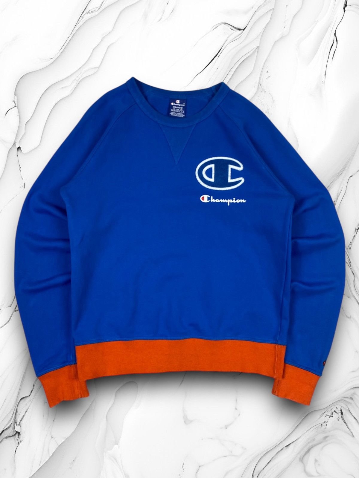 Champion Champion Embroidered Logo Blue Sweatshirt Jumper Size M Size US M / EU 48-50 / 2 - 1 Thumbnail