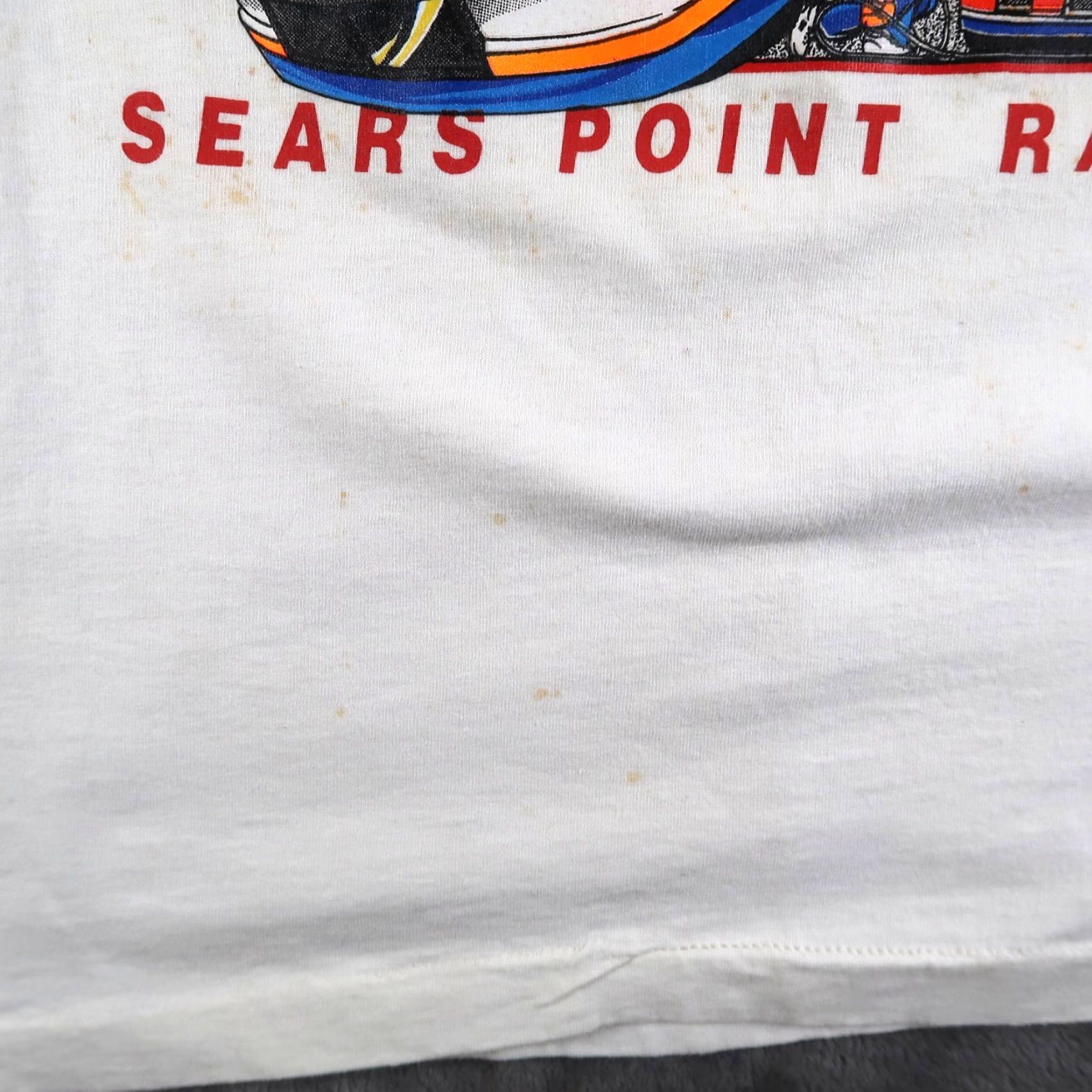 Fruit Of The Loom VINTAGE 1994 90s Flame Save Mart 300 T-Shirt Men XL White Circle Bell Nascar Graphic Print Size US XL / EU 56 / 4 - 7 Thumbnail