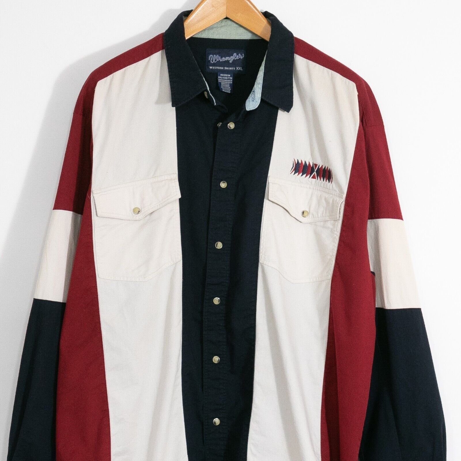 Vintage × Wrangler Vintage Wrangler Pearl Snap Button Up Shirt 2XL Long Sleeve Size US XXL / EU 58 / 5 - 2 Thumbnail