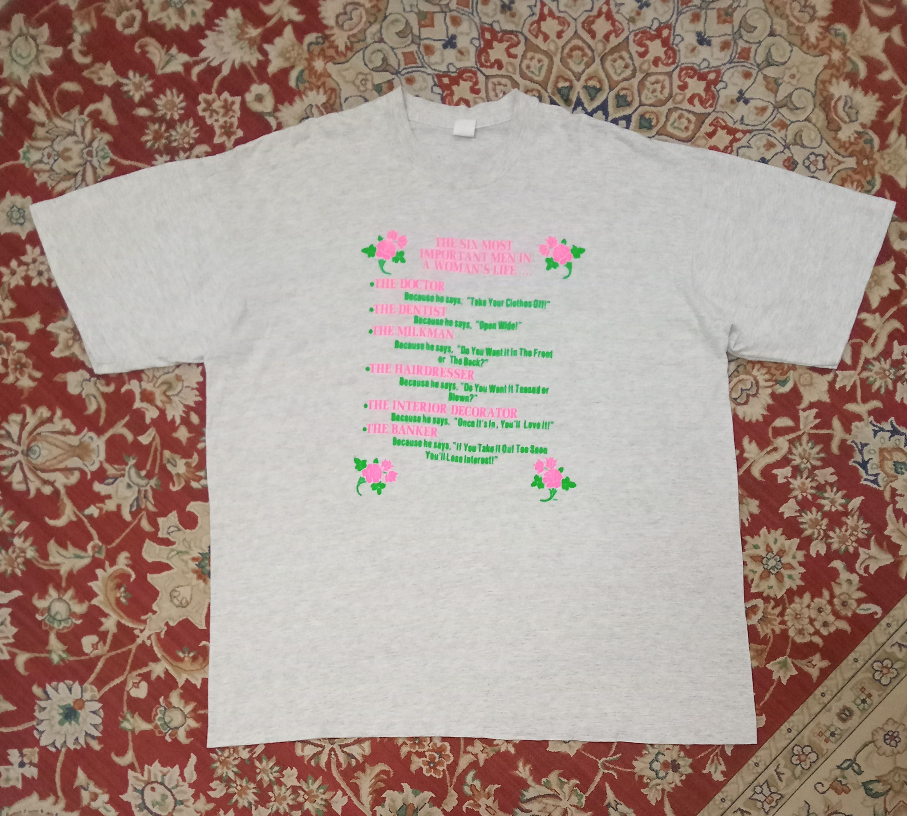 Vintage Vintage Unbrand Rare Funny Wording Distressed T Shirt Size US XL / EU 56 / 4 - 2 Thumbnail