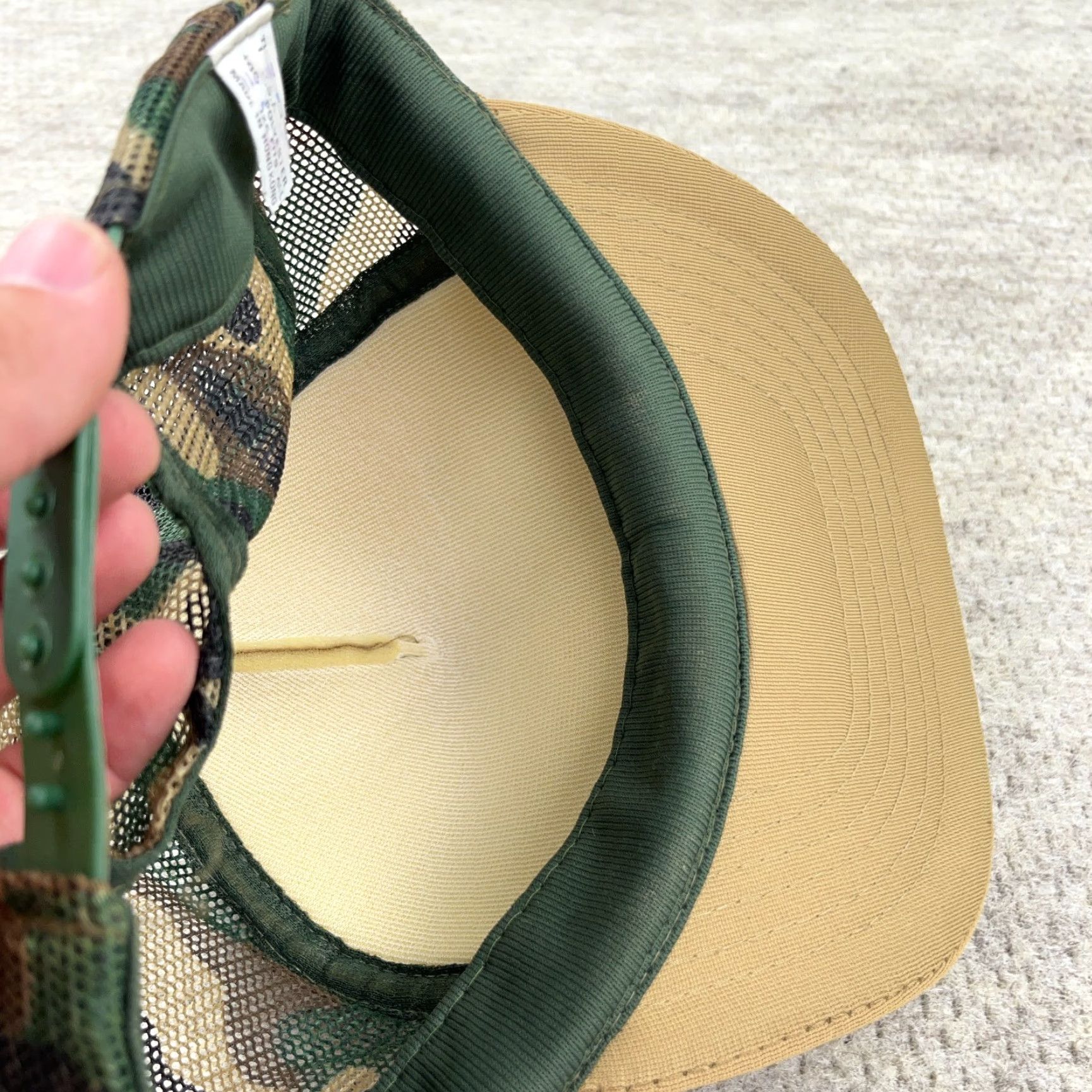 Vintage Vintage Mark Twain Cave Trucker Hat Cap SnapBack 90s Y2K Camo Brown Missouri Size ONE SIZE - 6 Thumbnail