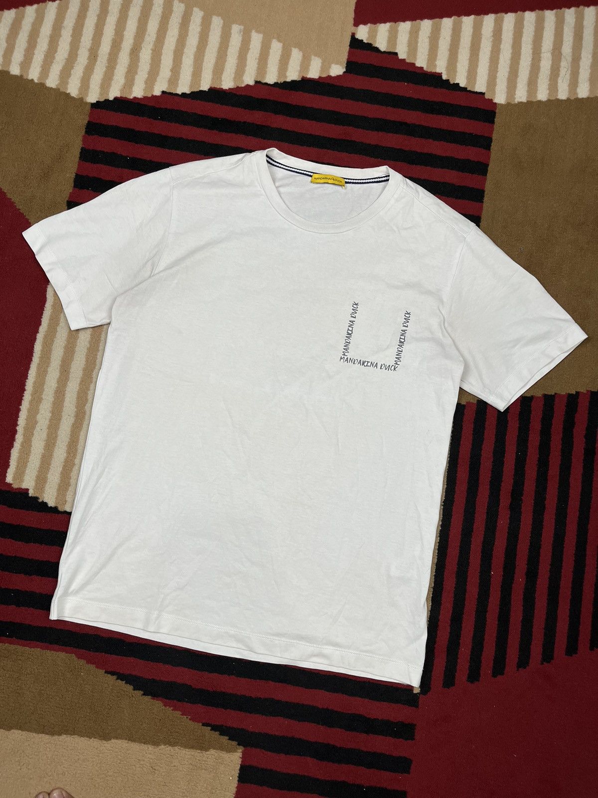 Designer × Mandarina Duck Mandarina Duck White T-shirt Size US M / EU 48-50 / 2 - 2 Thumbnail