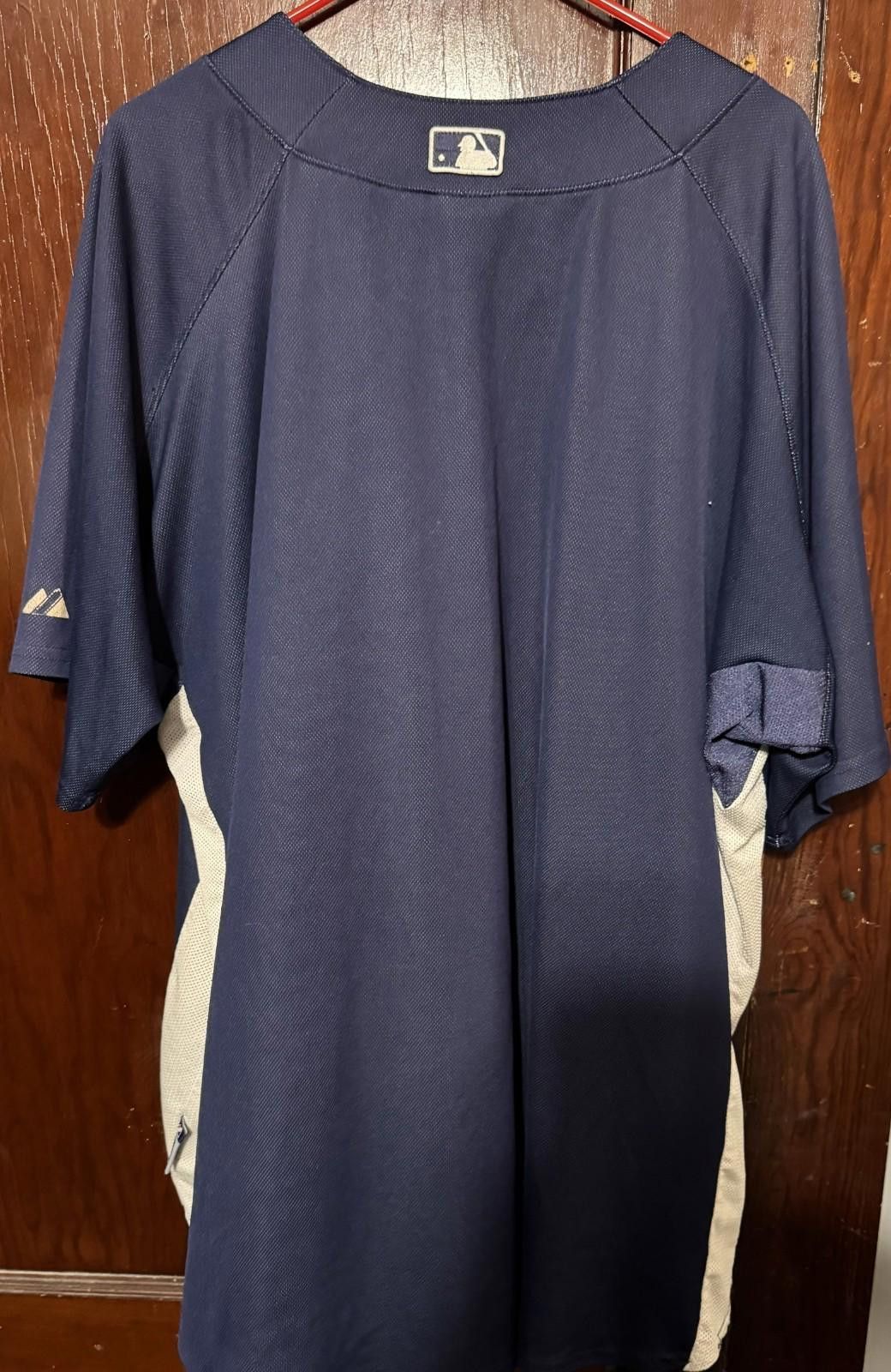 Majestic Detroit Tigers Blue Majestic Jersey Men's Sz XXL (?) MLB Size ONE SIZE - 2 Thumbnail