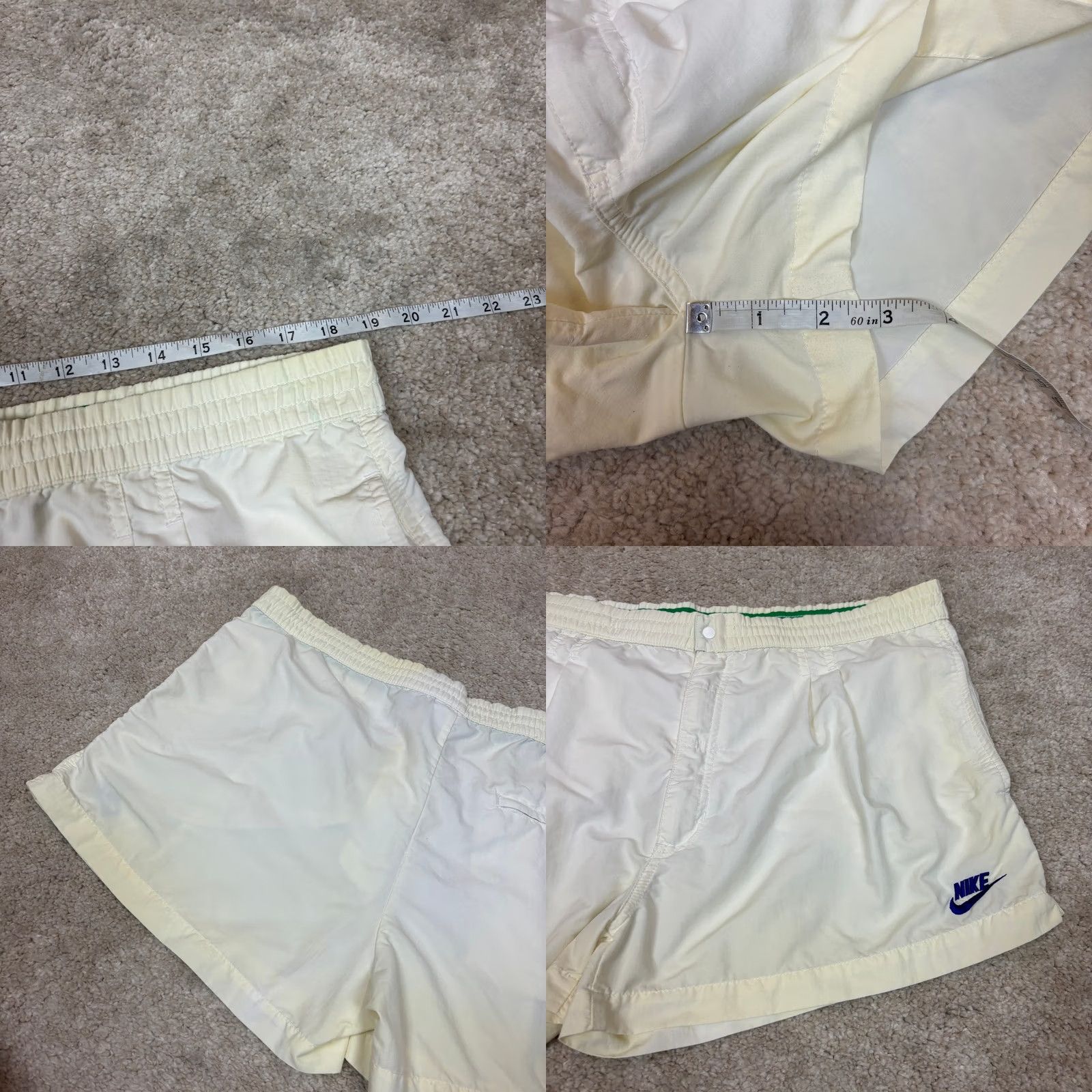 Nike VINTAGE Nike Tennis Shorts Men L White Agassi Sampras Drawstring Court Challenge 90s Size US 33 - 8 Thumbnail