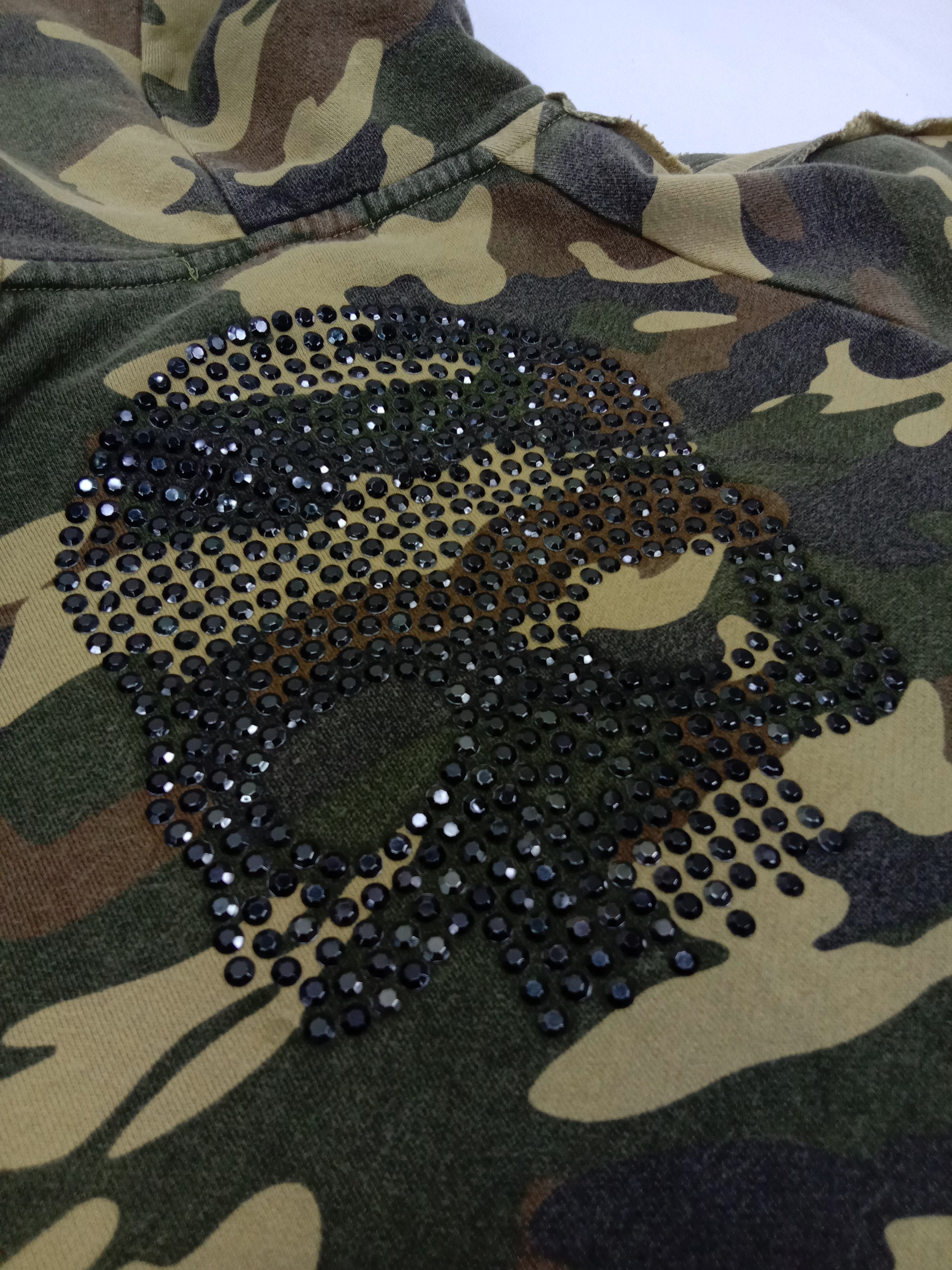 HYDROGEN Hydrogen Camo Black Diamond Skull Patched Hoodie Sweatshirt Size US M / EU 48-50 / 2 - 9 Thumbnail