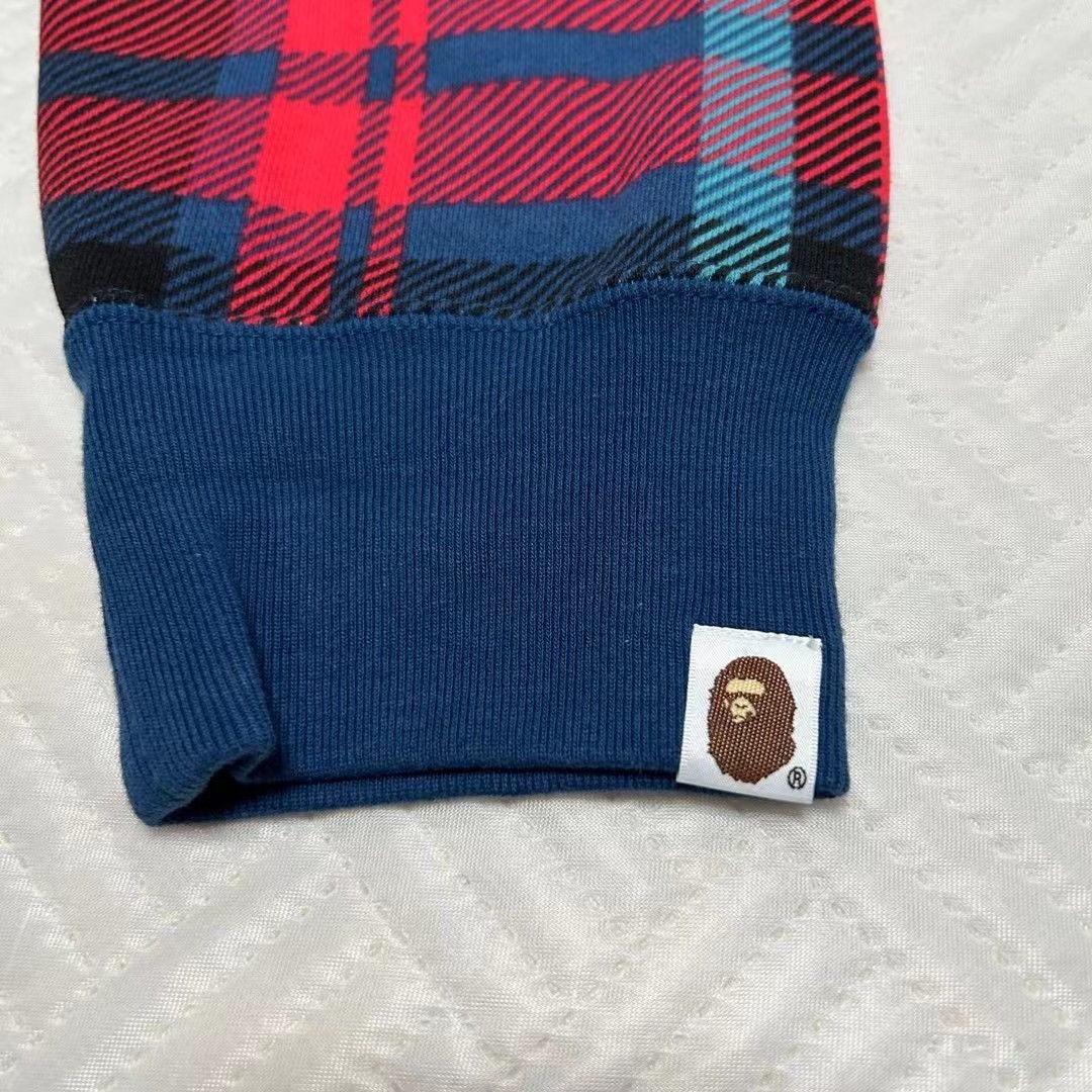 Bape BAPE CHECK SHARK RULL ZIP HOODIE Size US XL / EU 56 / 4 - 4 Thumbnail