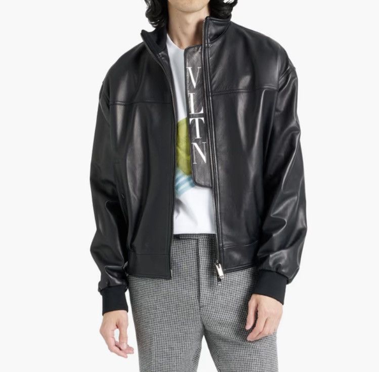 Valentino Valentino VLTN Lambskin Bomber Jacket Size US M / EU 48-50 / 2 - 12 Thumbnail