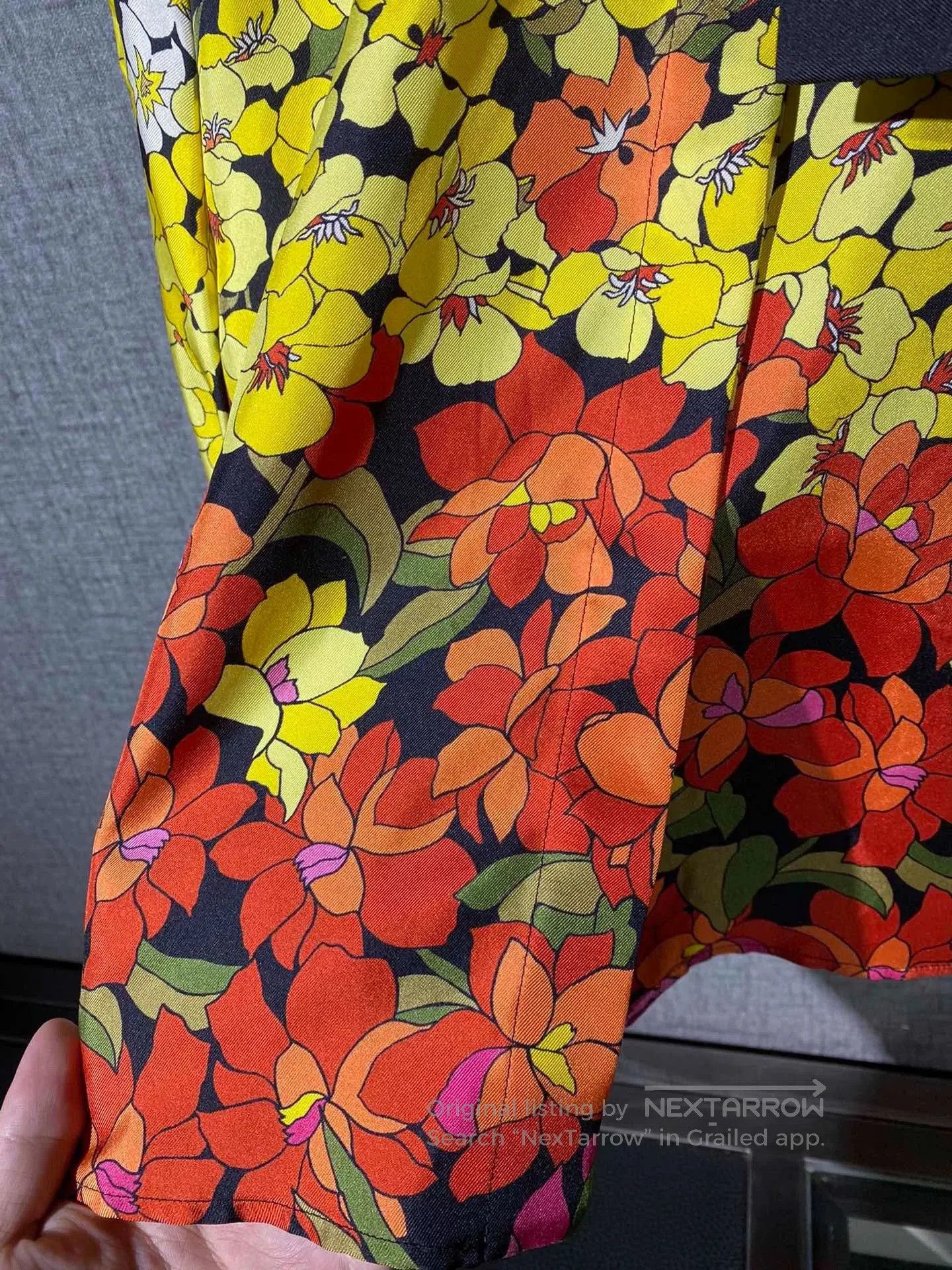 Gucci floral silk blouse jacket by gucci. Size L / US 10 / IT 46 - 3 Thumbnail